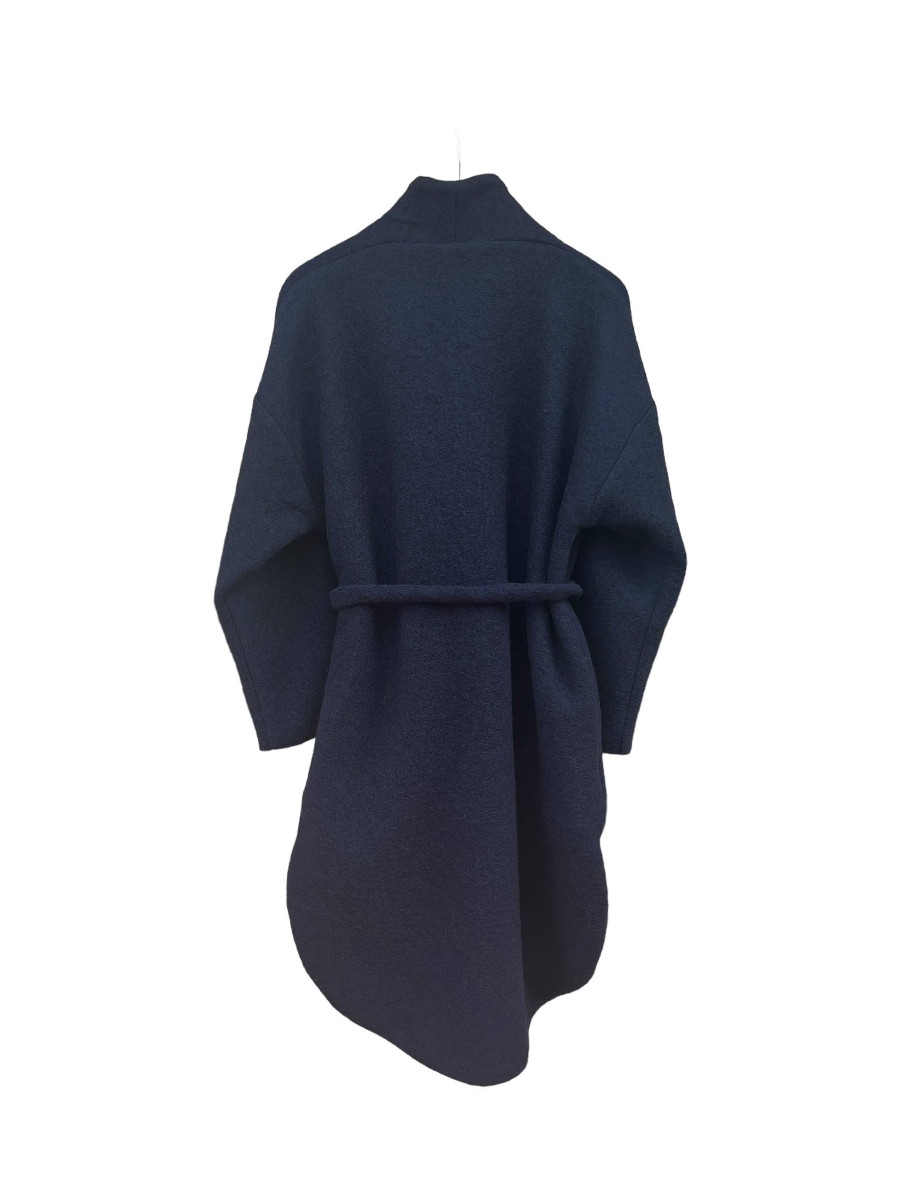 Cigala Coat in Blue Organic Wool