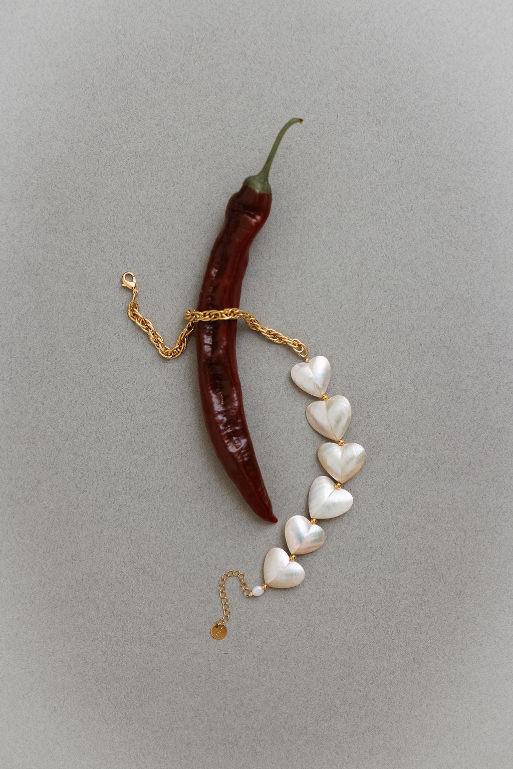 Judith Heart Two-Material Choker