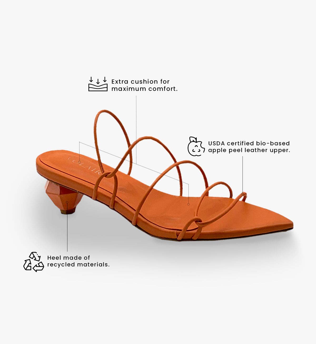 Bio-based Italian Vegan Leather Kitten Heel