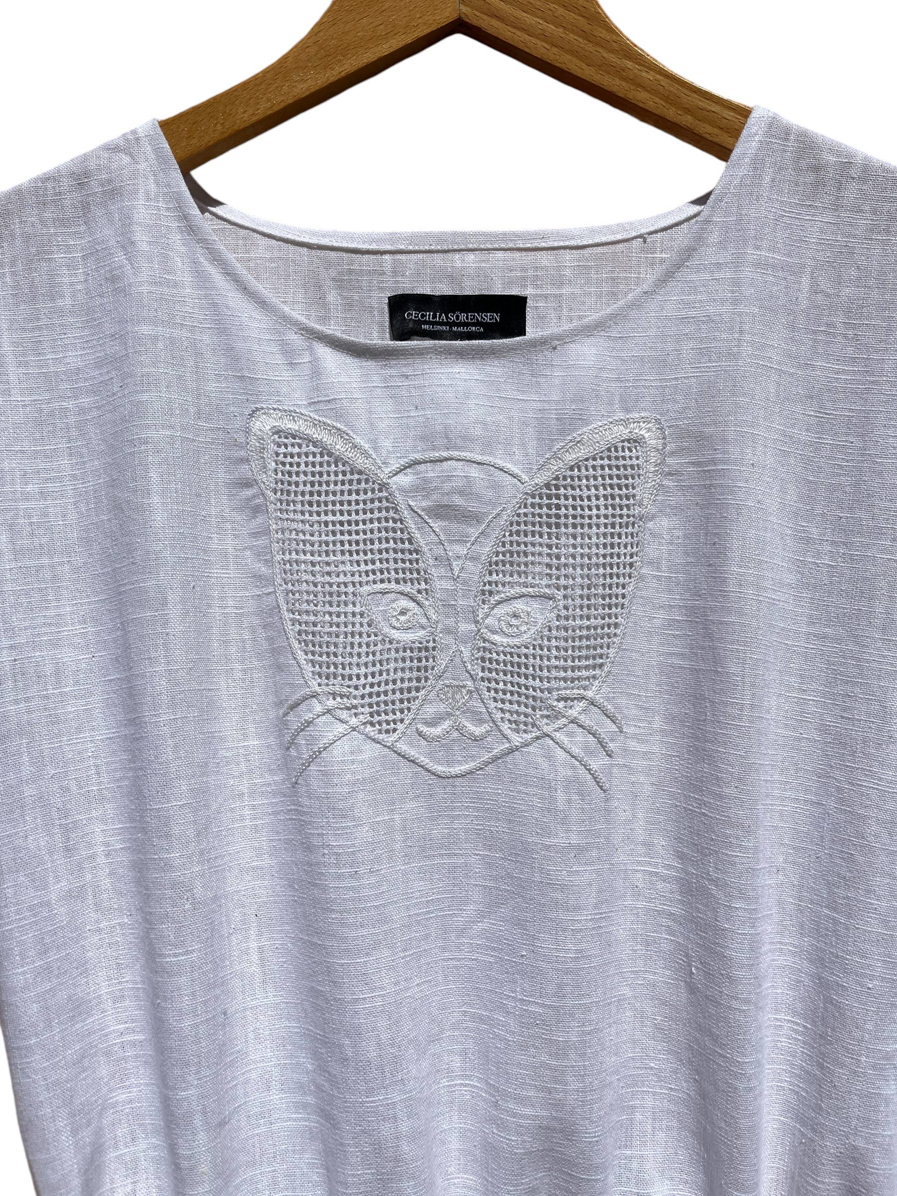 Corisia Hand-Embroidered Organic Linen Dress