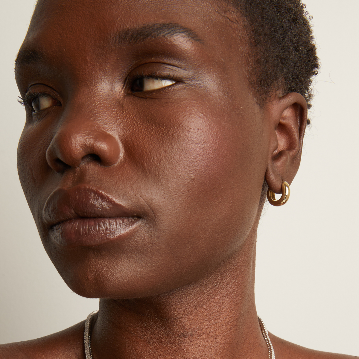 Small Chunky Hinged Hoop Earrings