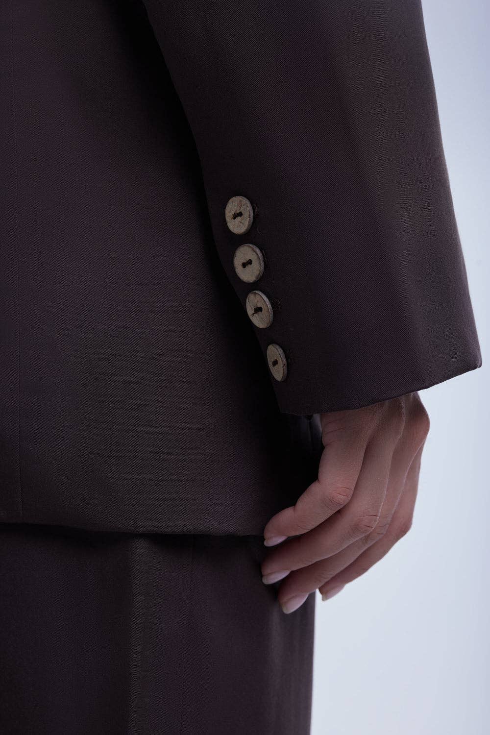 Relaxed Single Breasted Blazer in Coffee Brown