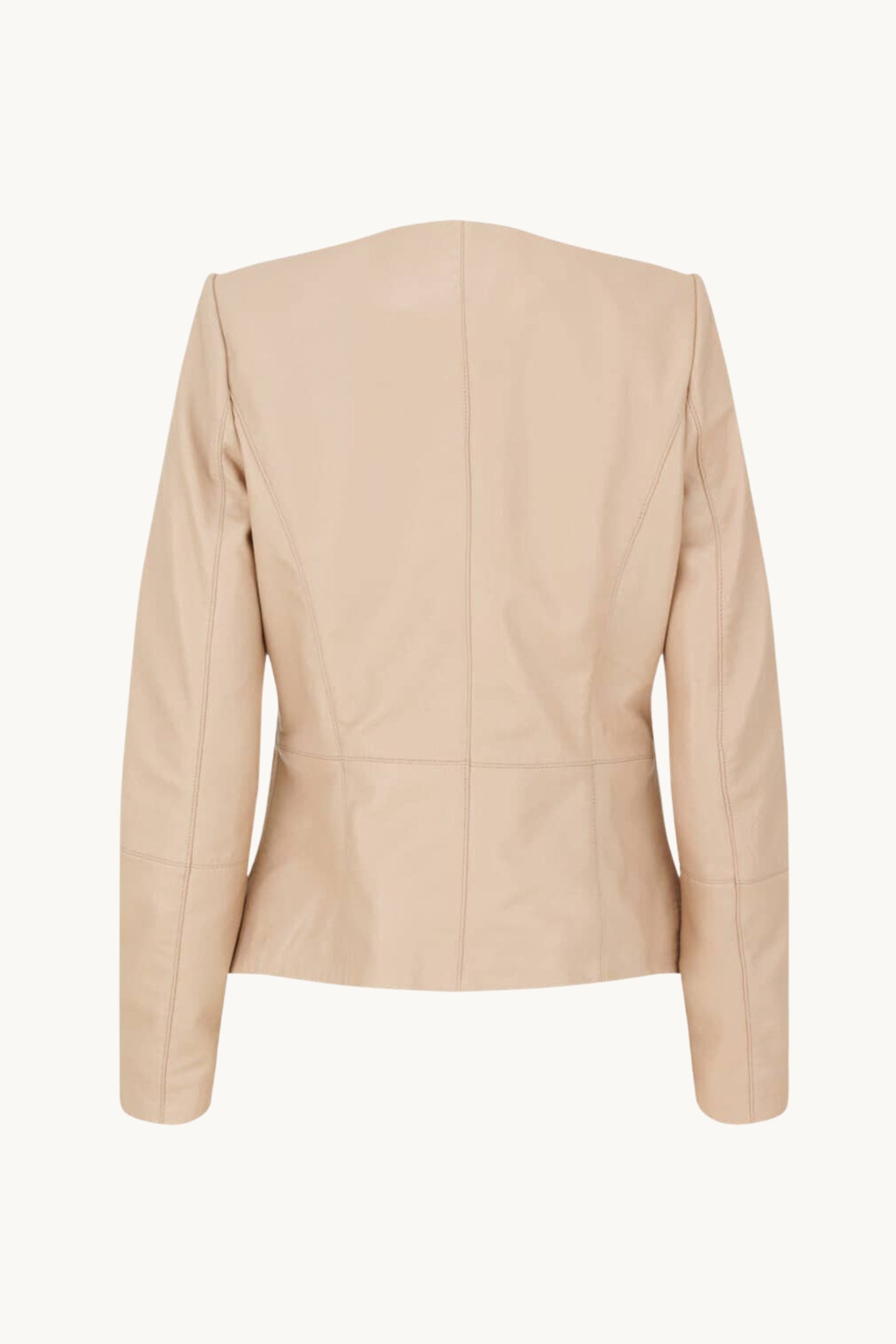 Waterfall Collar Leather Cardigan