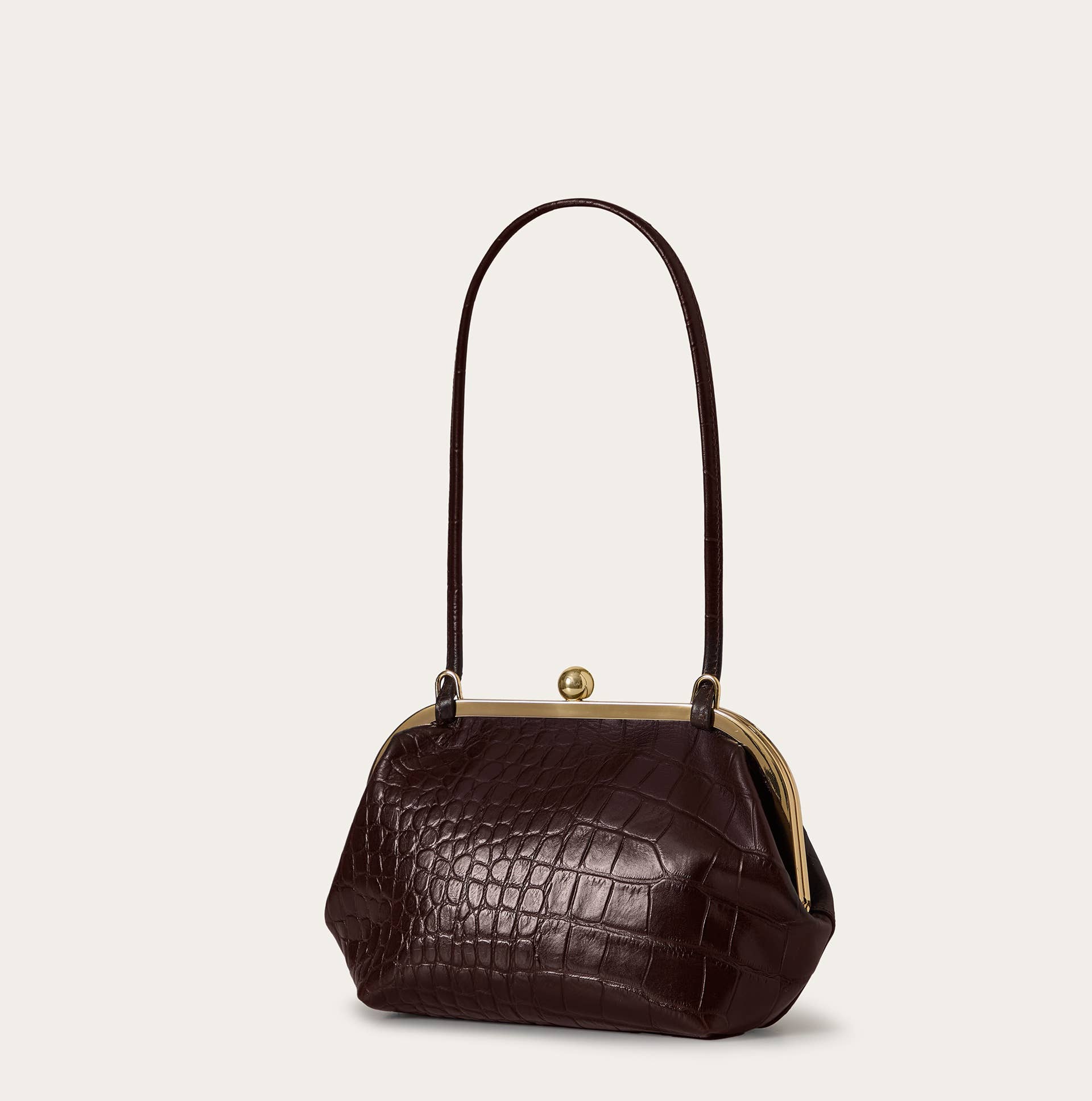 Sicily Bag in Brown Croco