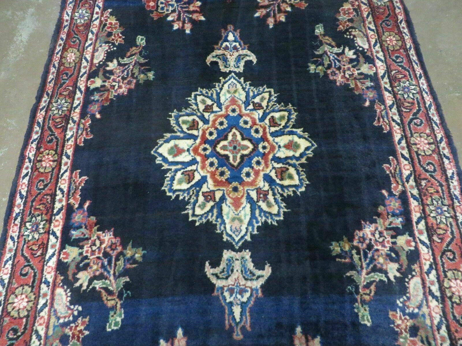Persian Runner Rug 4x11 | Navy Blue Antique Lilihan Runner