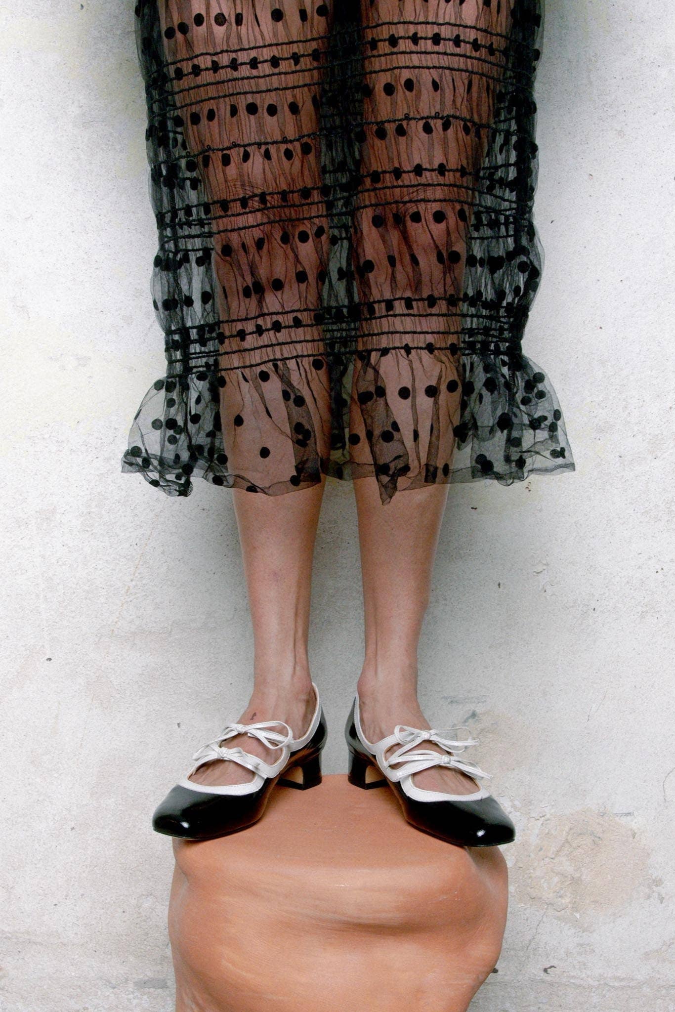 Greta Heels in Black & White Gloss