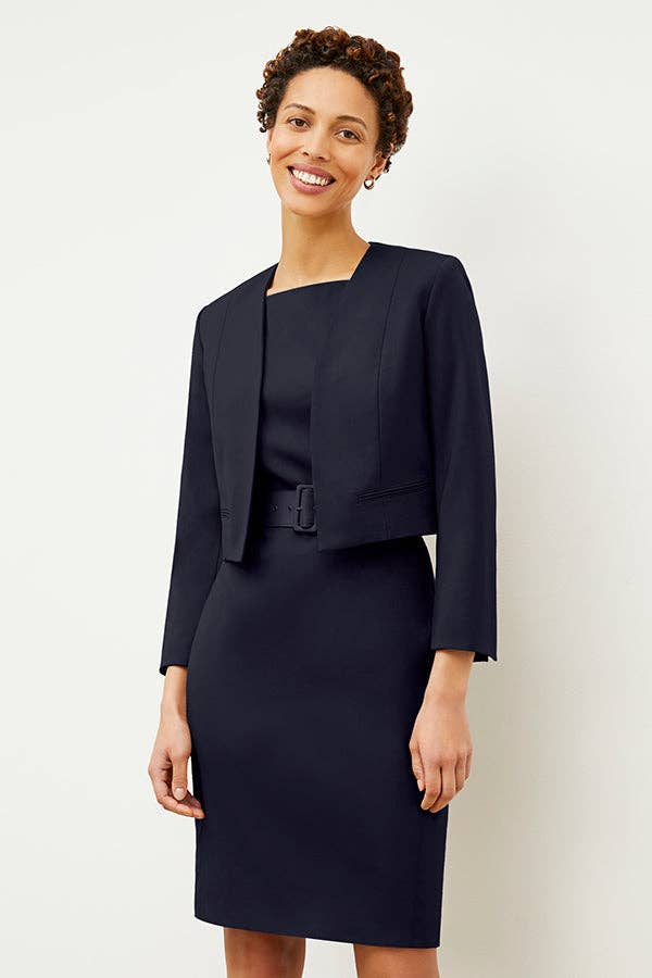 Cynthia Dress in Washable Wool Twill