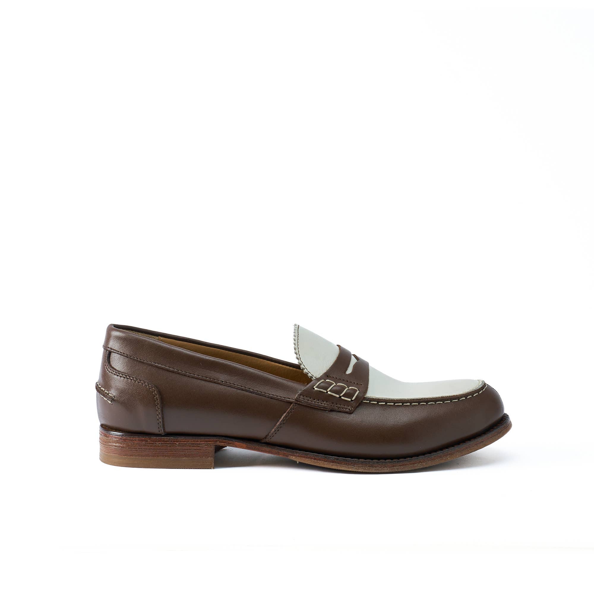 Brown & White Loafers