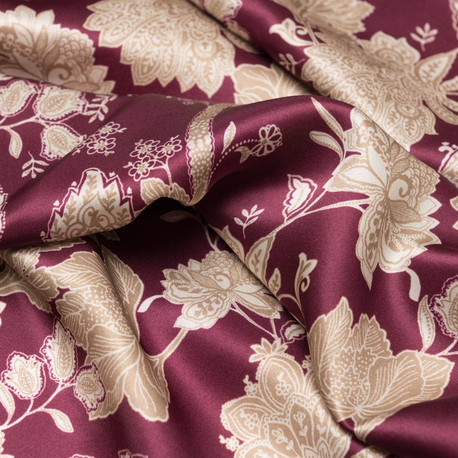 Esmeralda Burgundy Silk Scarf/Shawl