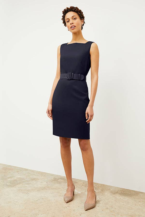 Cynthia Dress in Washable Wool Twill