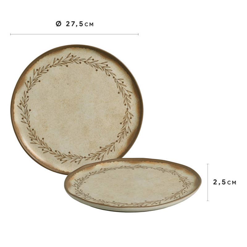 Bio Stoneware Nativa Dinner Plate, 10.8"