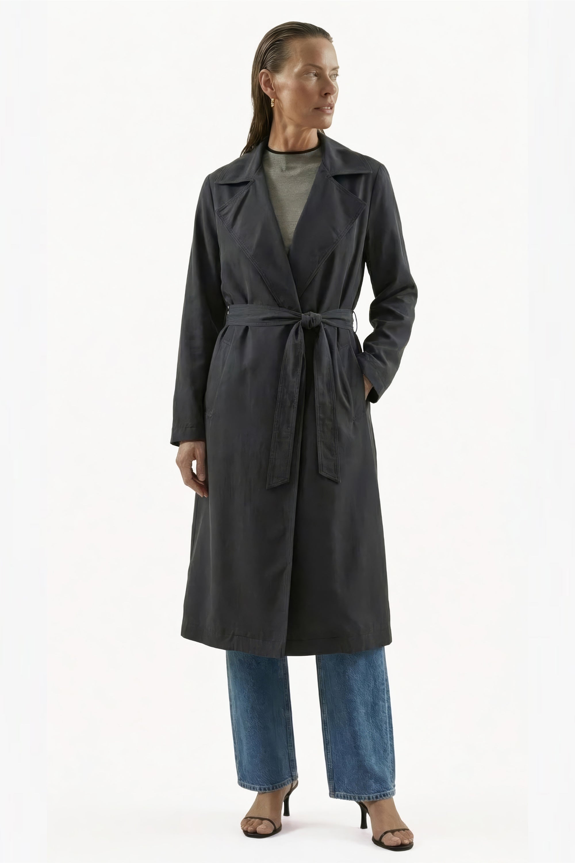 The Silver Lining Sandwashed Trench Coat