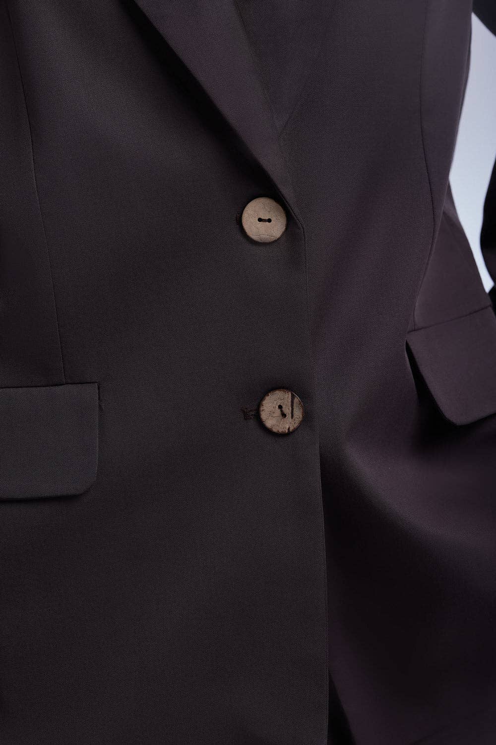 Relaxed Single Breasted Blazer in Coffee Brown