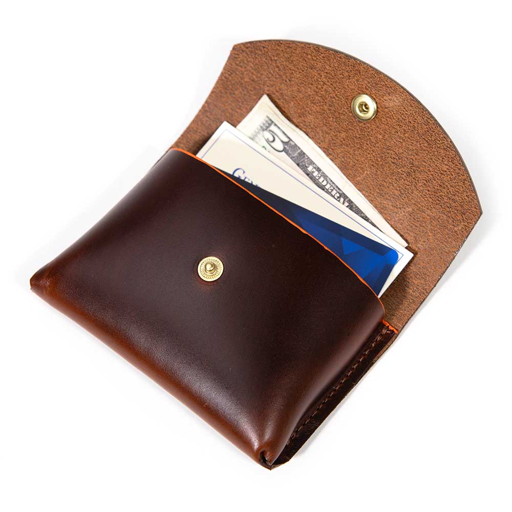 Waxed Leather Wallet and Card Holder