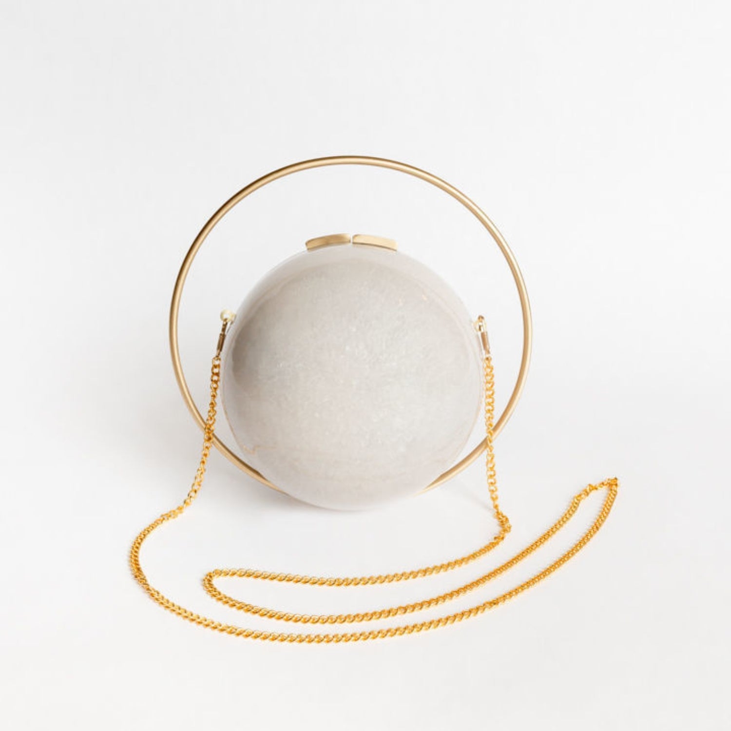 Daylight Orb Evening Clutch | Pearl