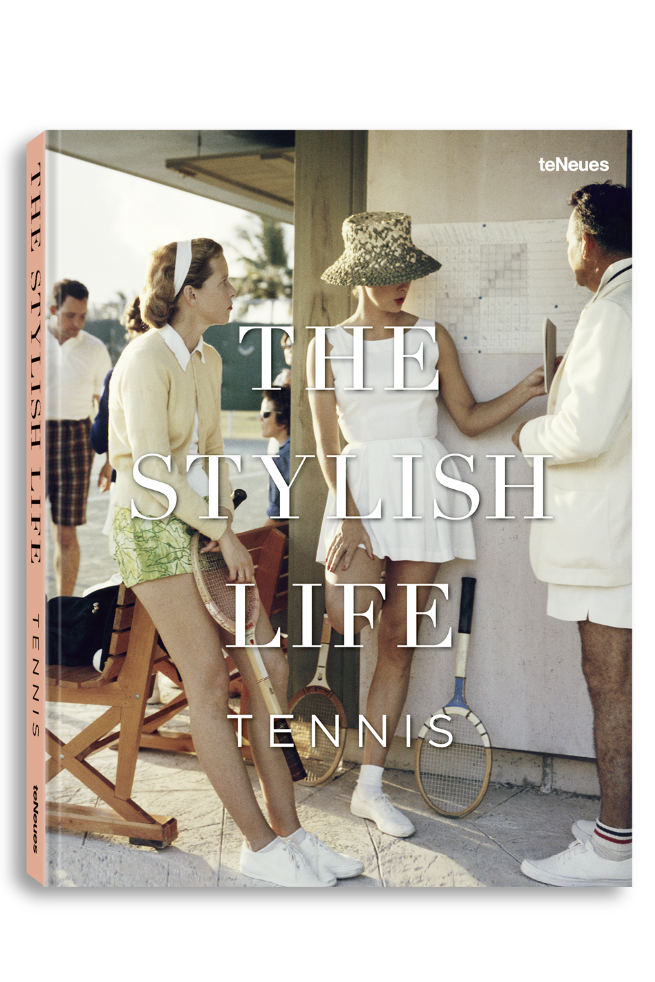 Book cover titled 'The Stylish Life Tennis' with images of people playing tennis.