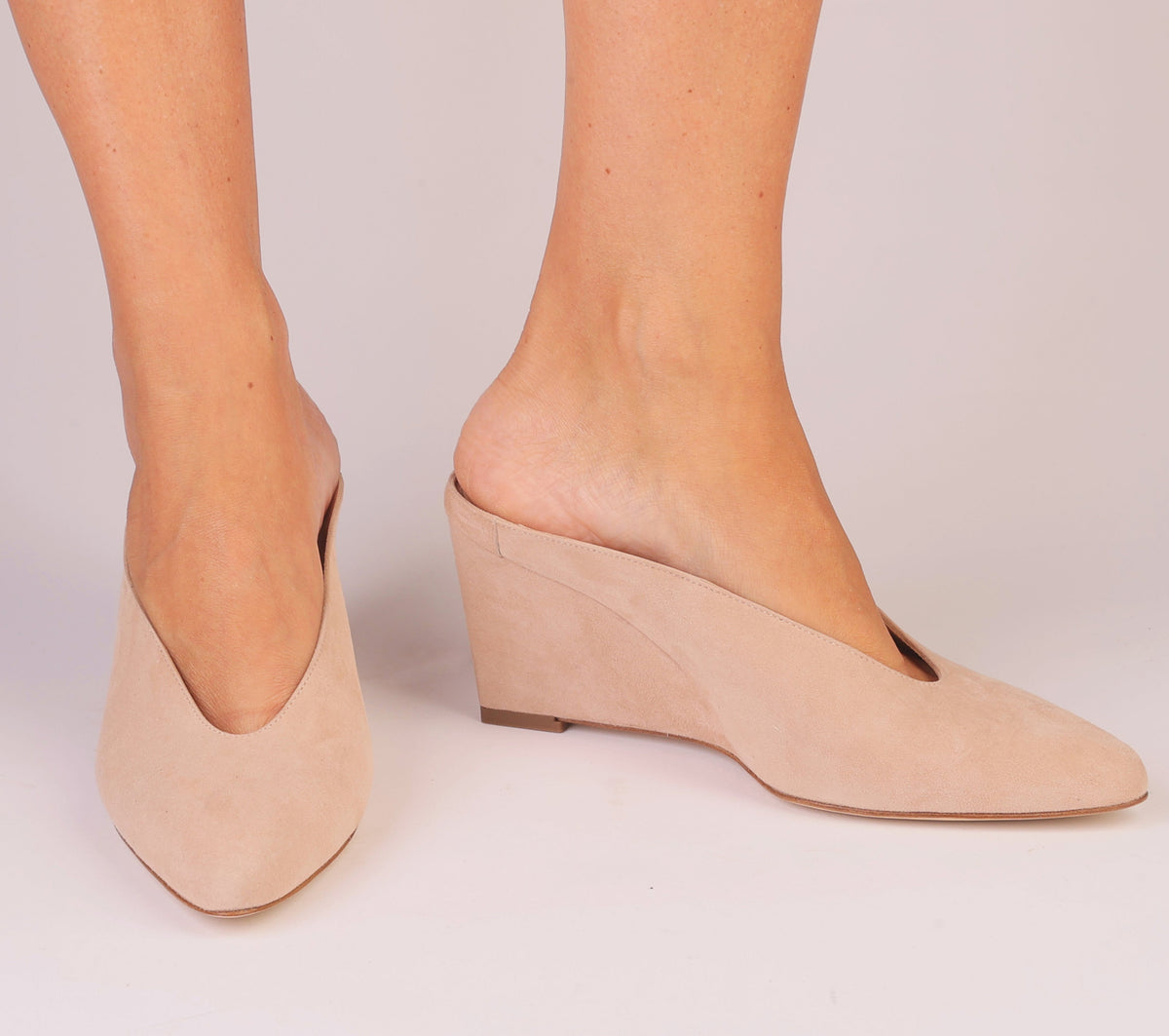Étoile Wedge | Powder Suede Mule