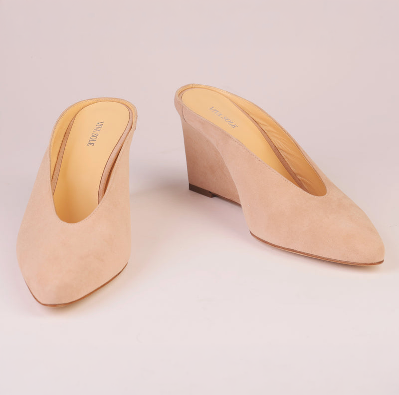 Étoile Wedge | Powder Suede Mule