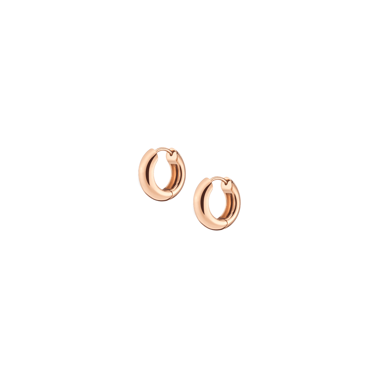 Small Chunky Hinged Hoop Earrings