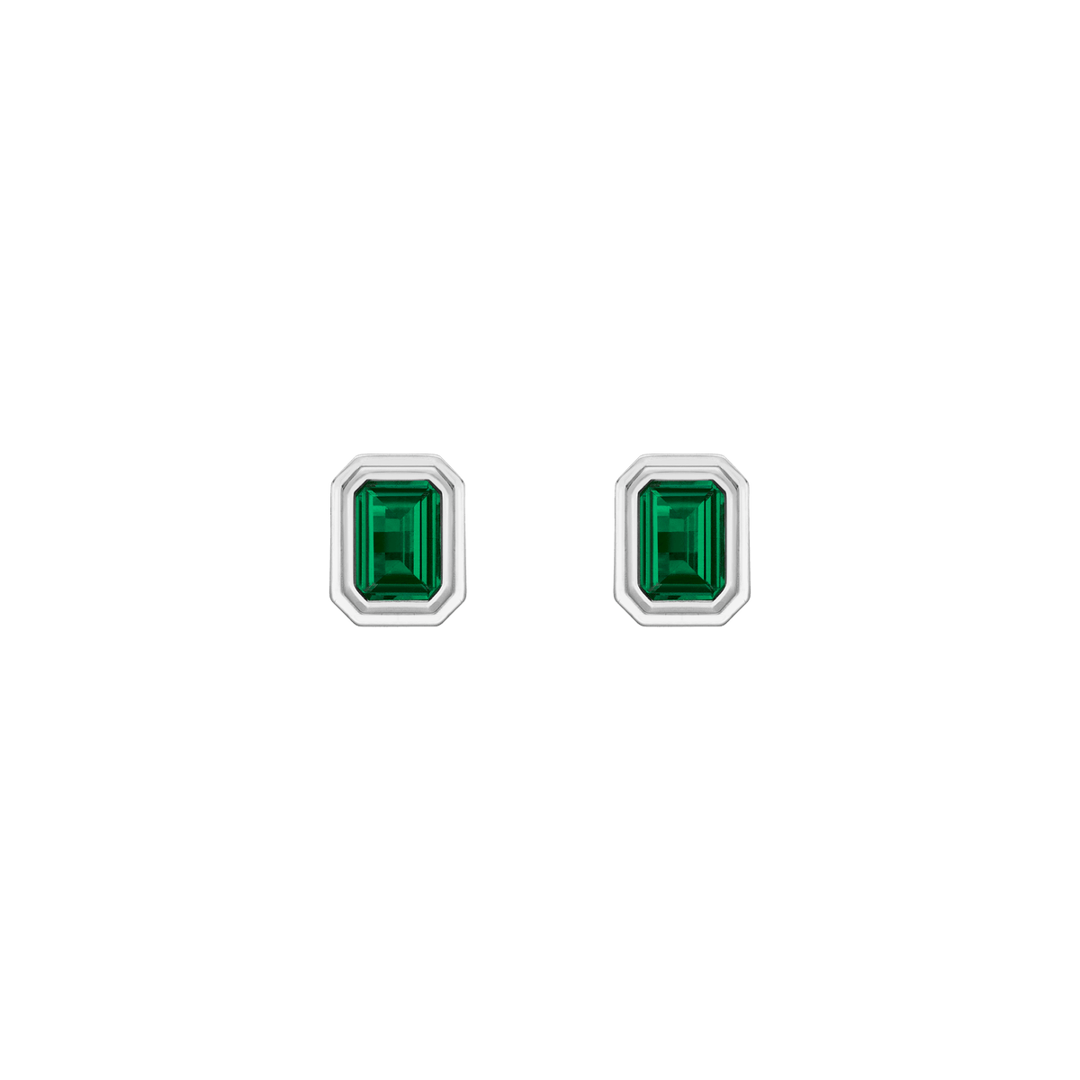 Lab Grown Emerald Heirloom Stud Earrings