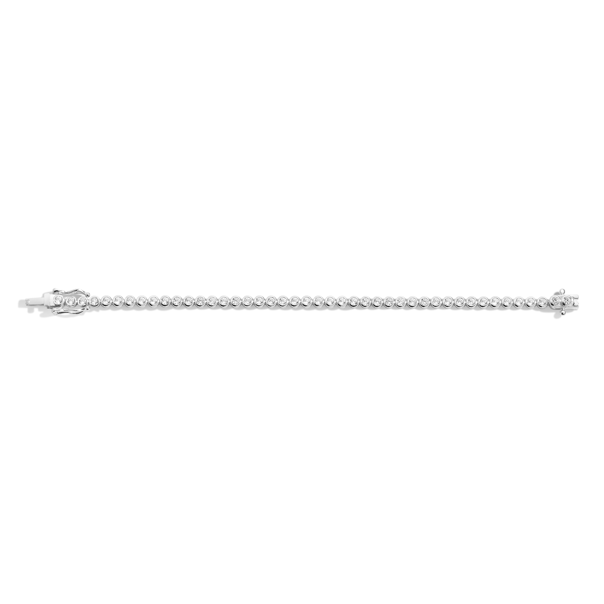 Metal measuring tool with brand name on a white background