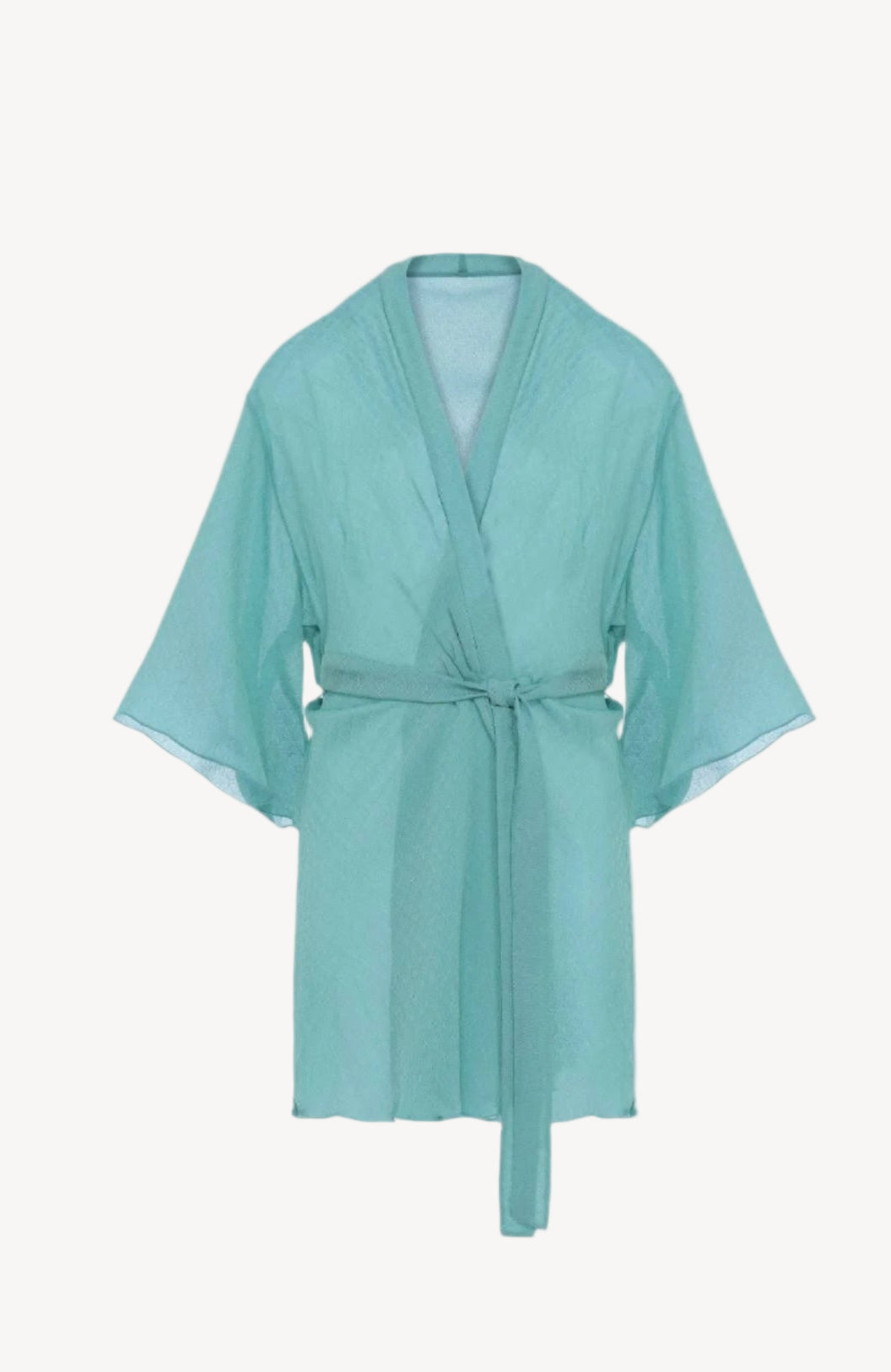 Turquoise robe on a white background