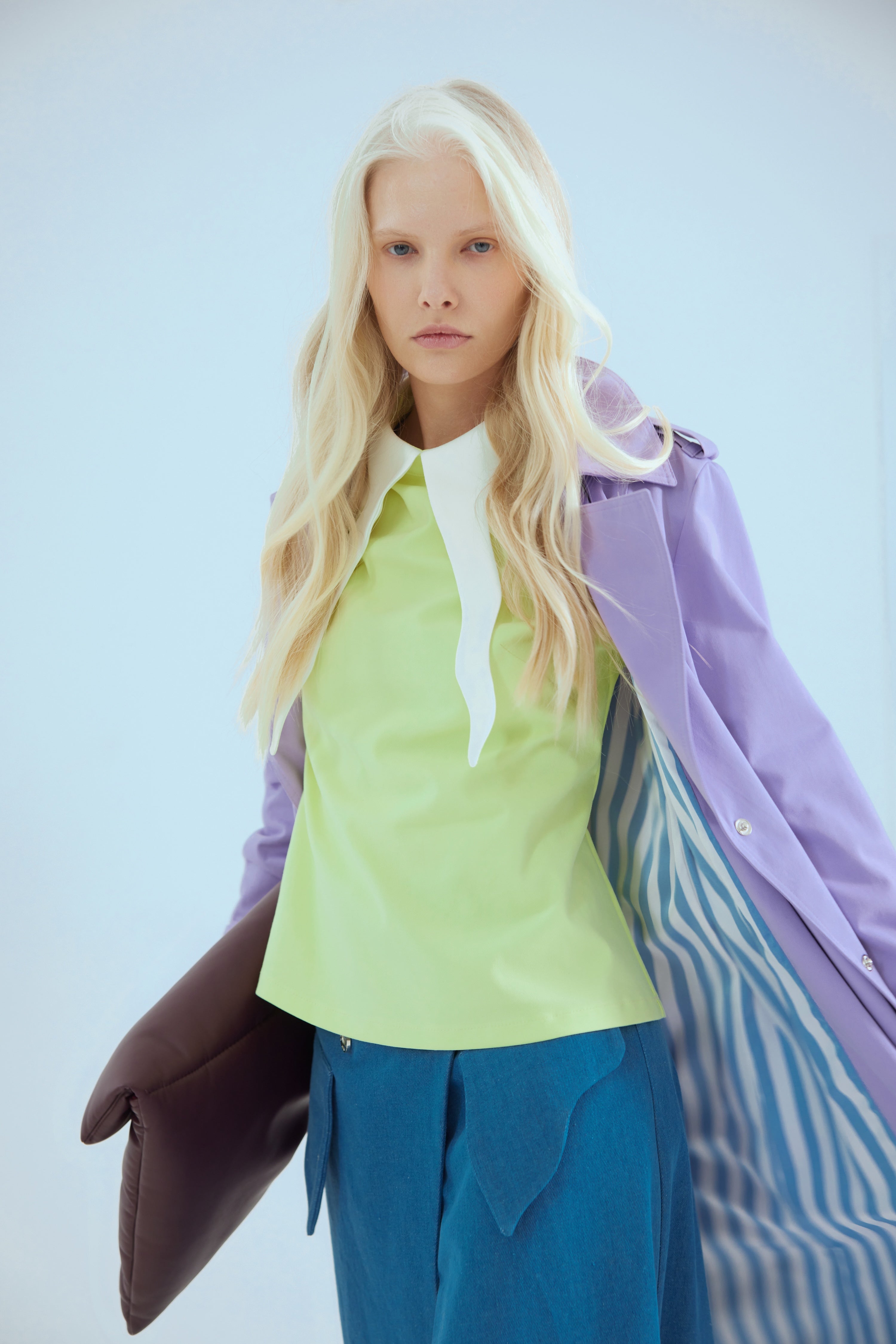 Belted Classic Longline Trench Coat | Lilac