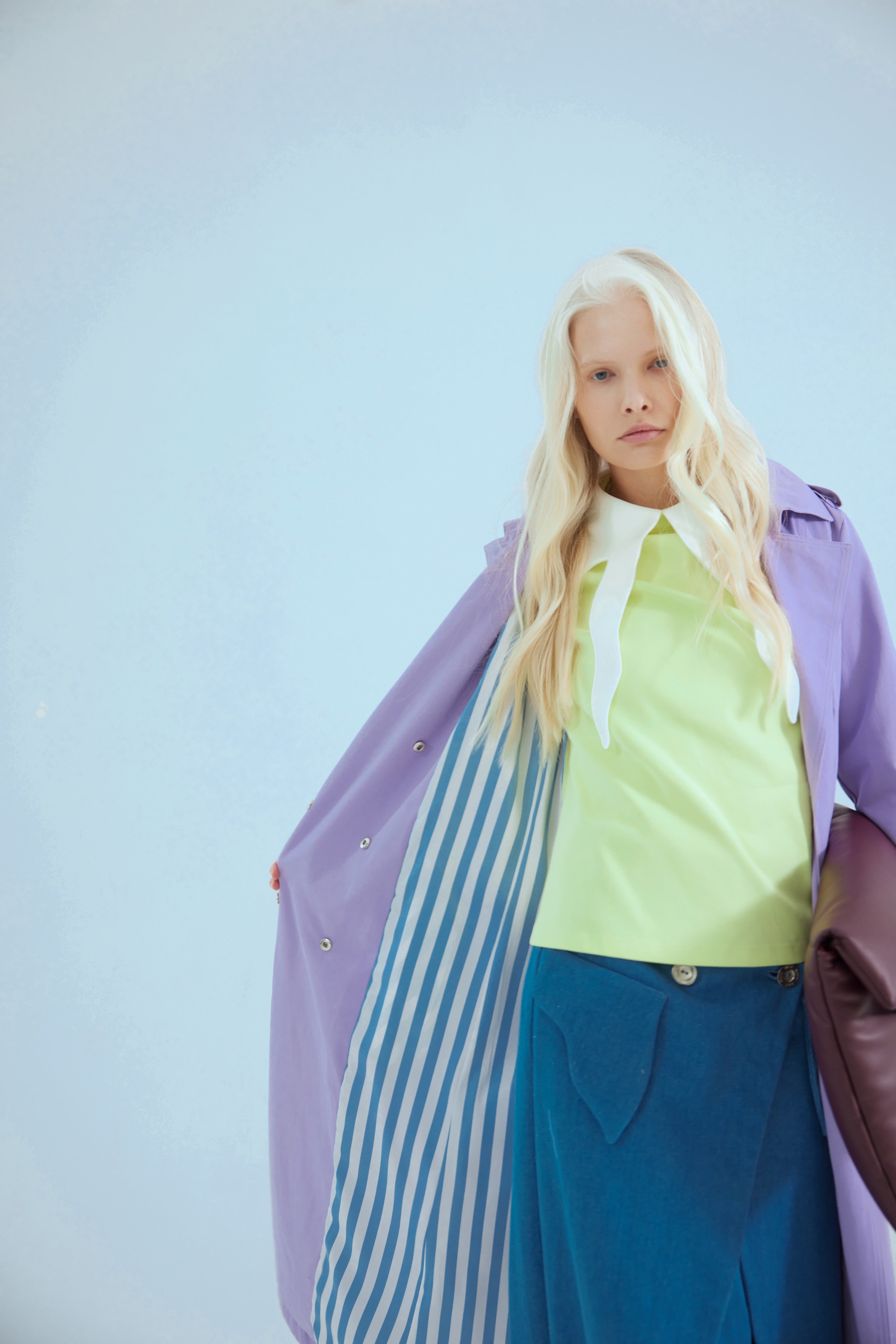 Belted Classic Longline Trench Coat | Lilac