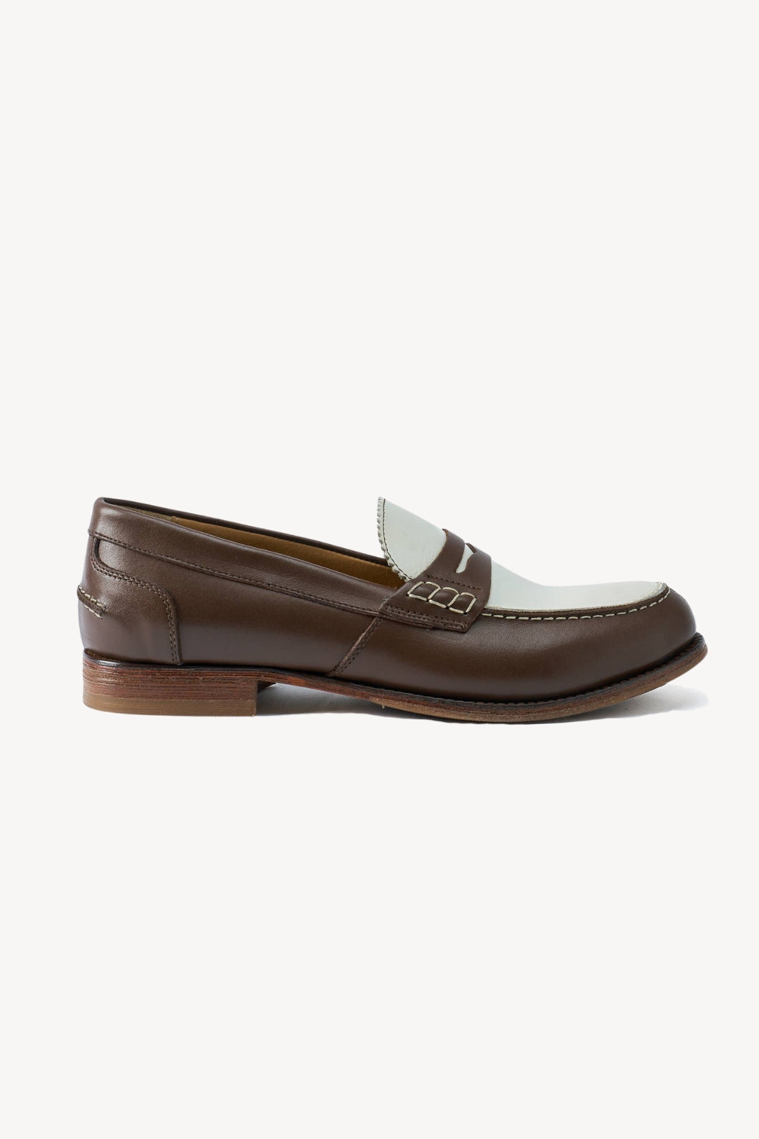 Brown & White Loafers