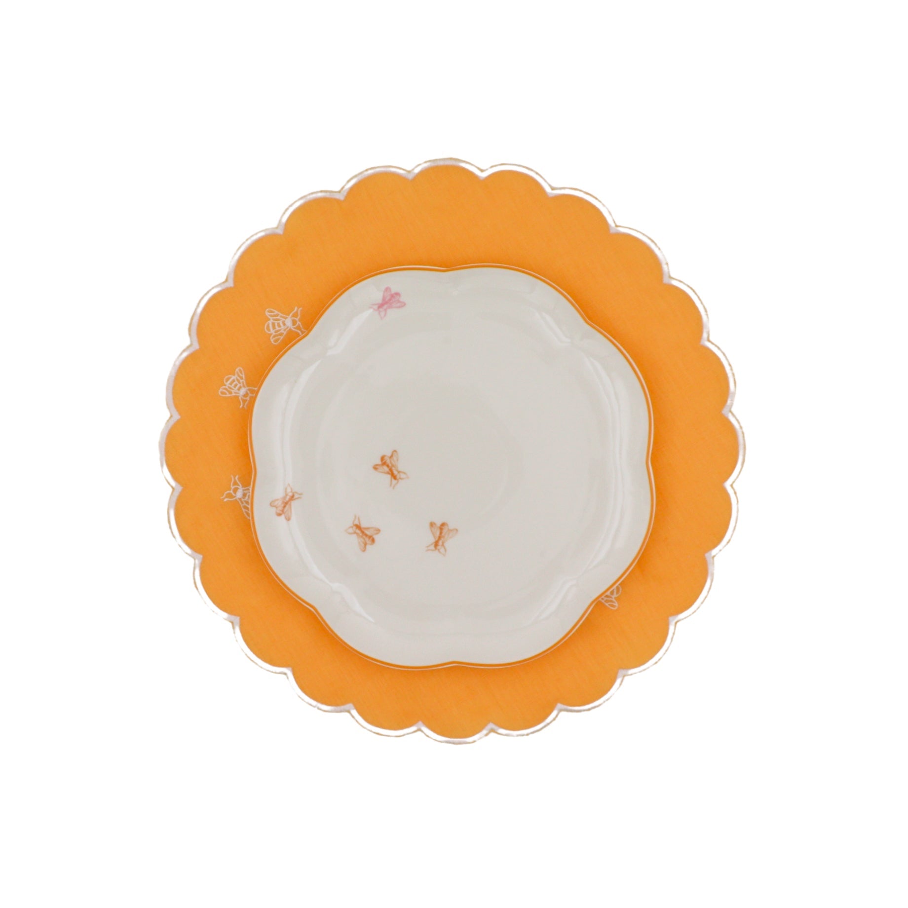Bumble Voyage Scalloped Dinner Plate | Set of 4 (+1 Bonus Plate)