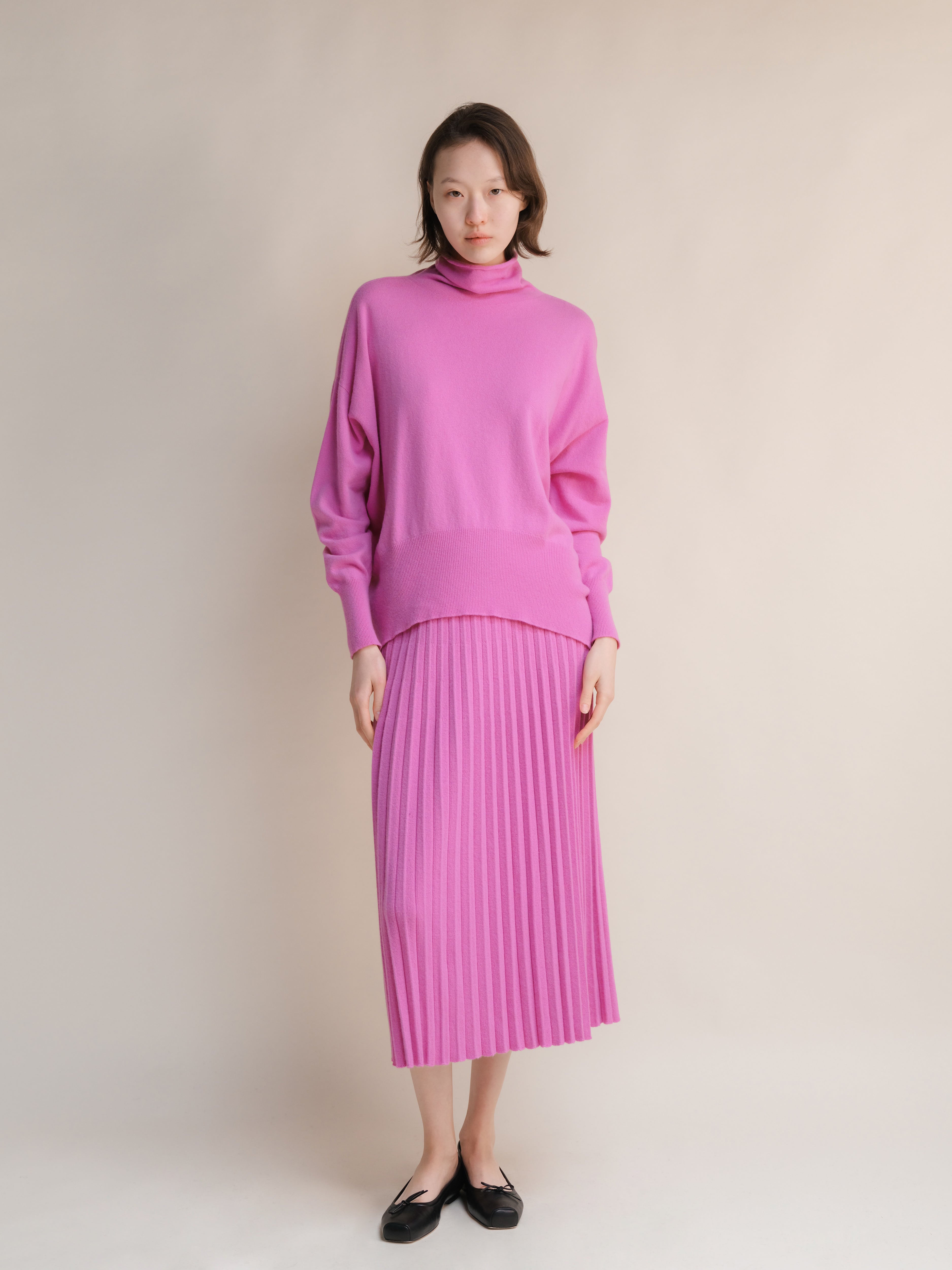 Cashmere Mix Plissè Skirt (3D-Knit)