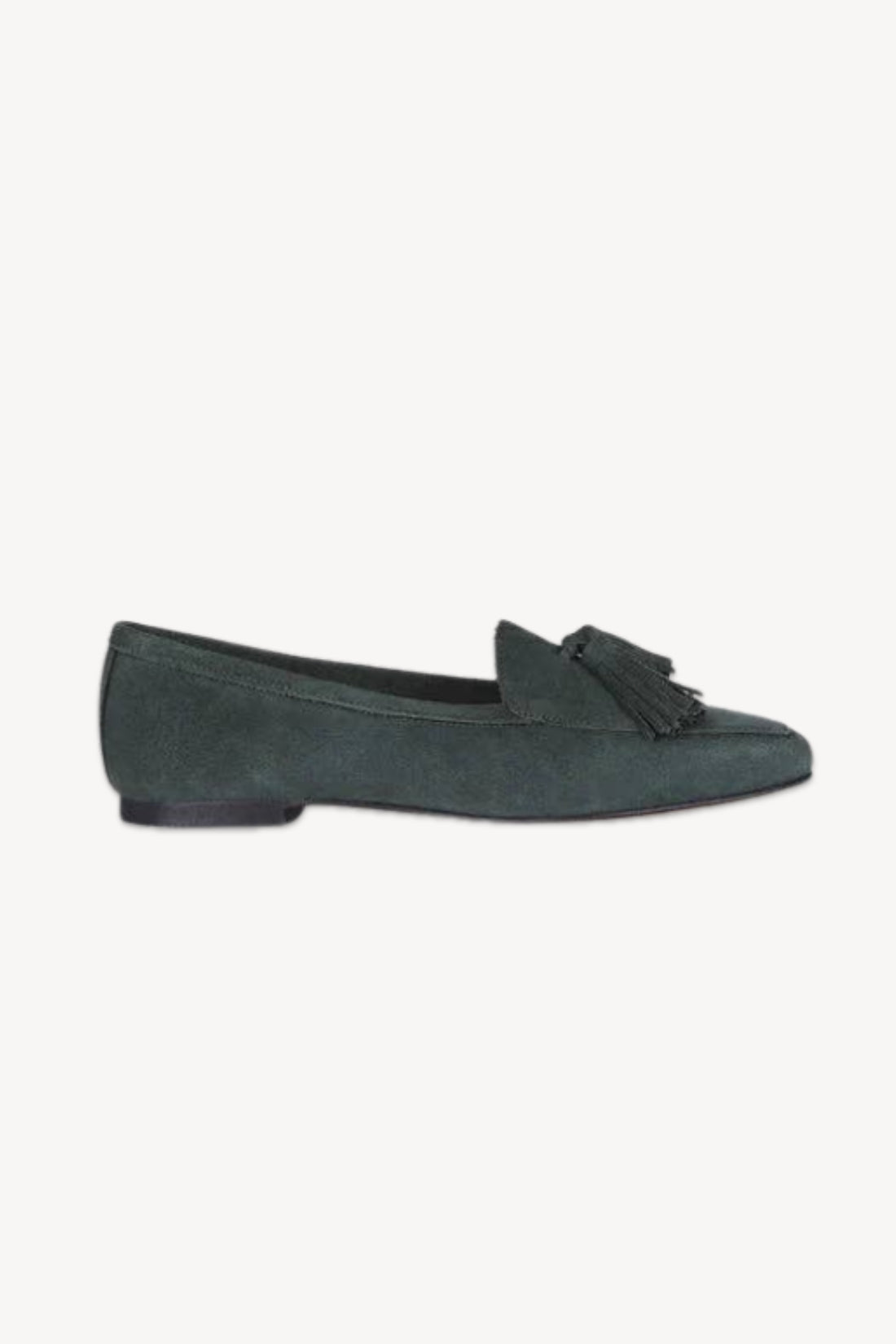 Cardiff Suede Forest Green Loafer With Tassels