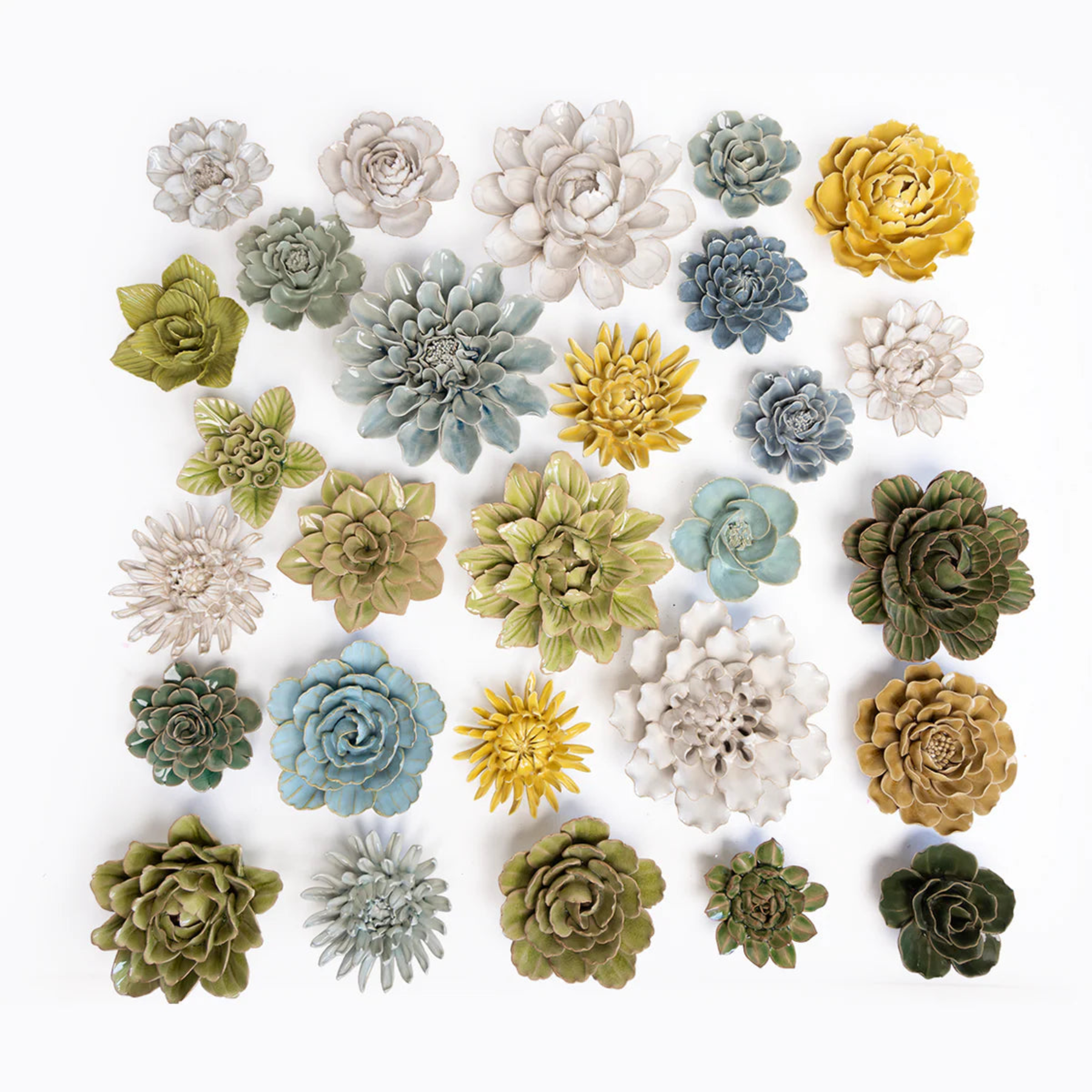 Ceramic Flower Wall Art | Sea Lettuce Pearl