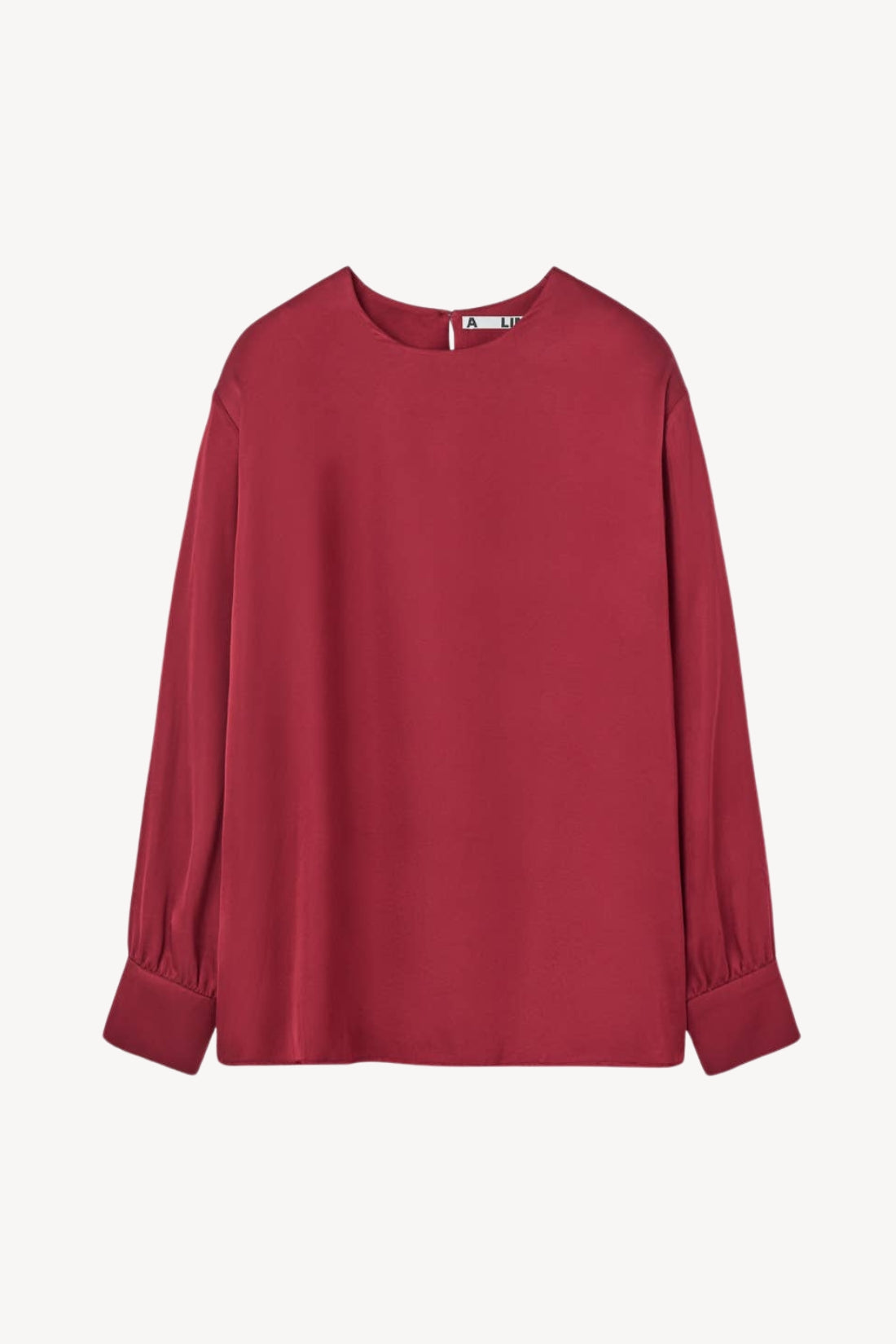 Crimson Satin Blouse