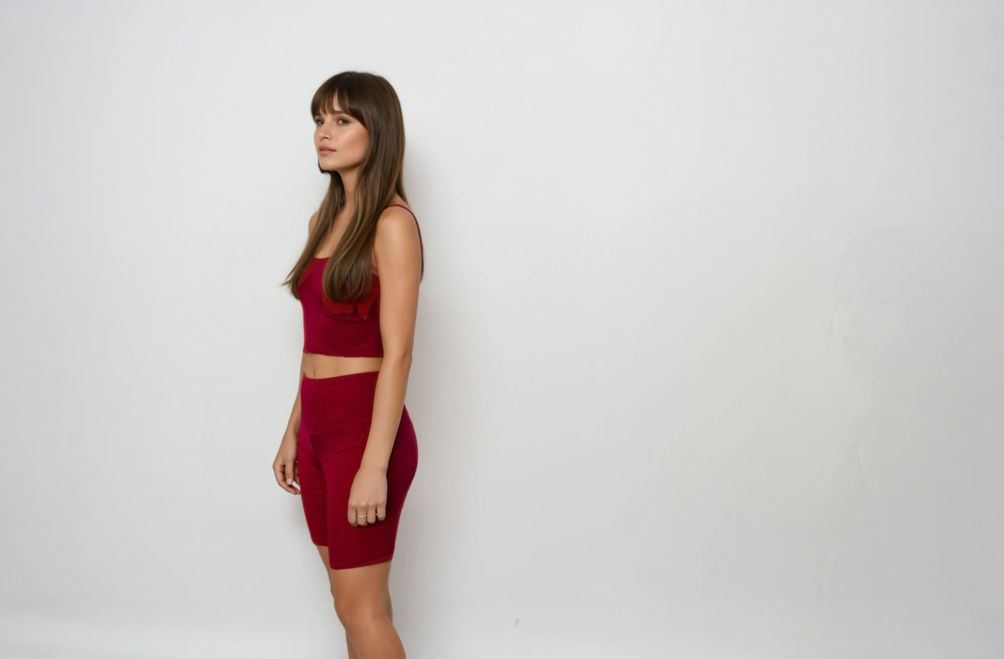 Lyocell/Wool Sports Bra Burgundy