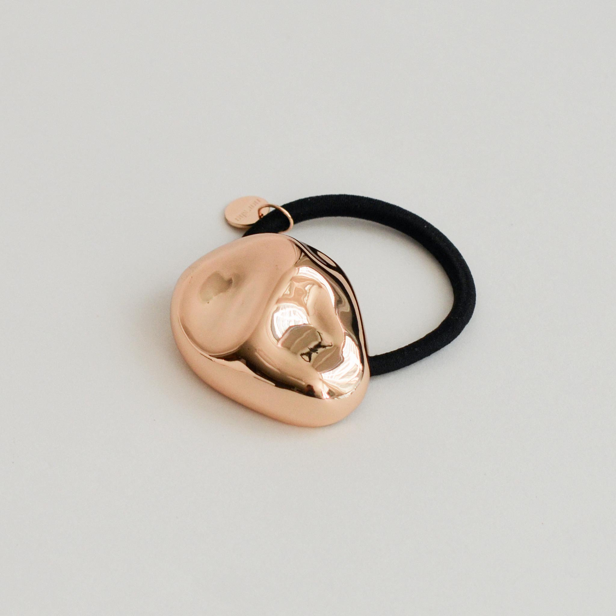 Large Pebble-Shaped Metal Hair Tie