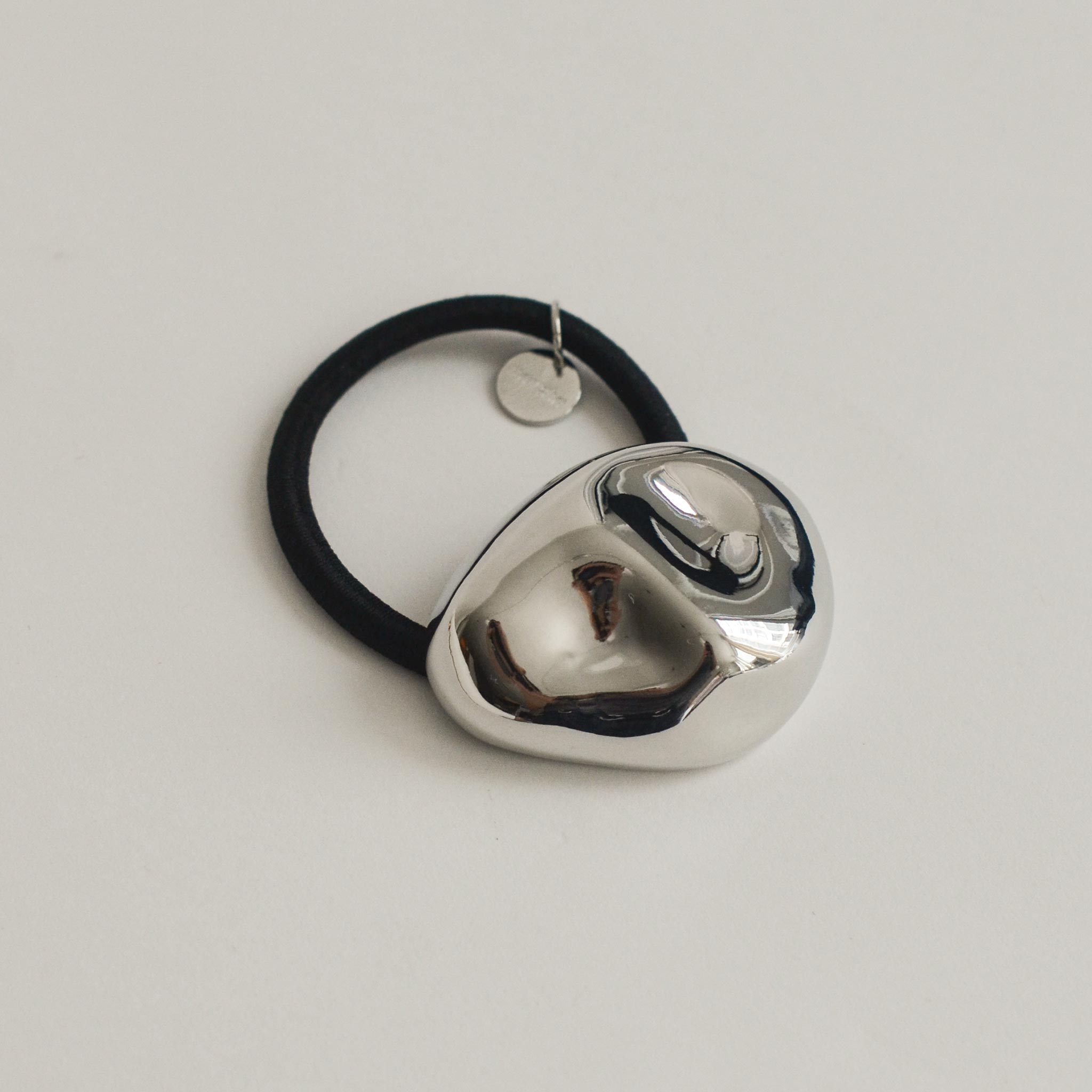 Large Pebble-Shaped Metal Hair Tie