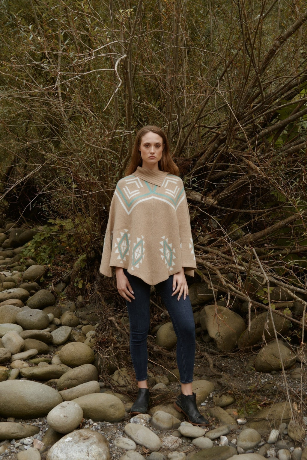 Jacquard Poncho