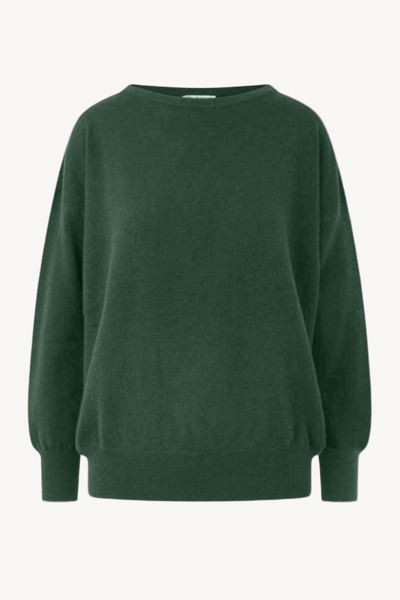 Green sweater on a white background