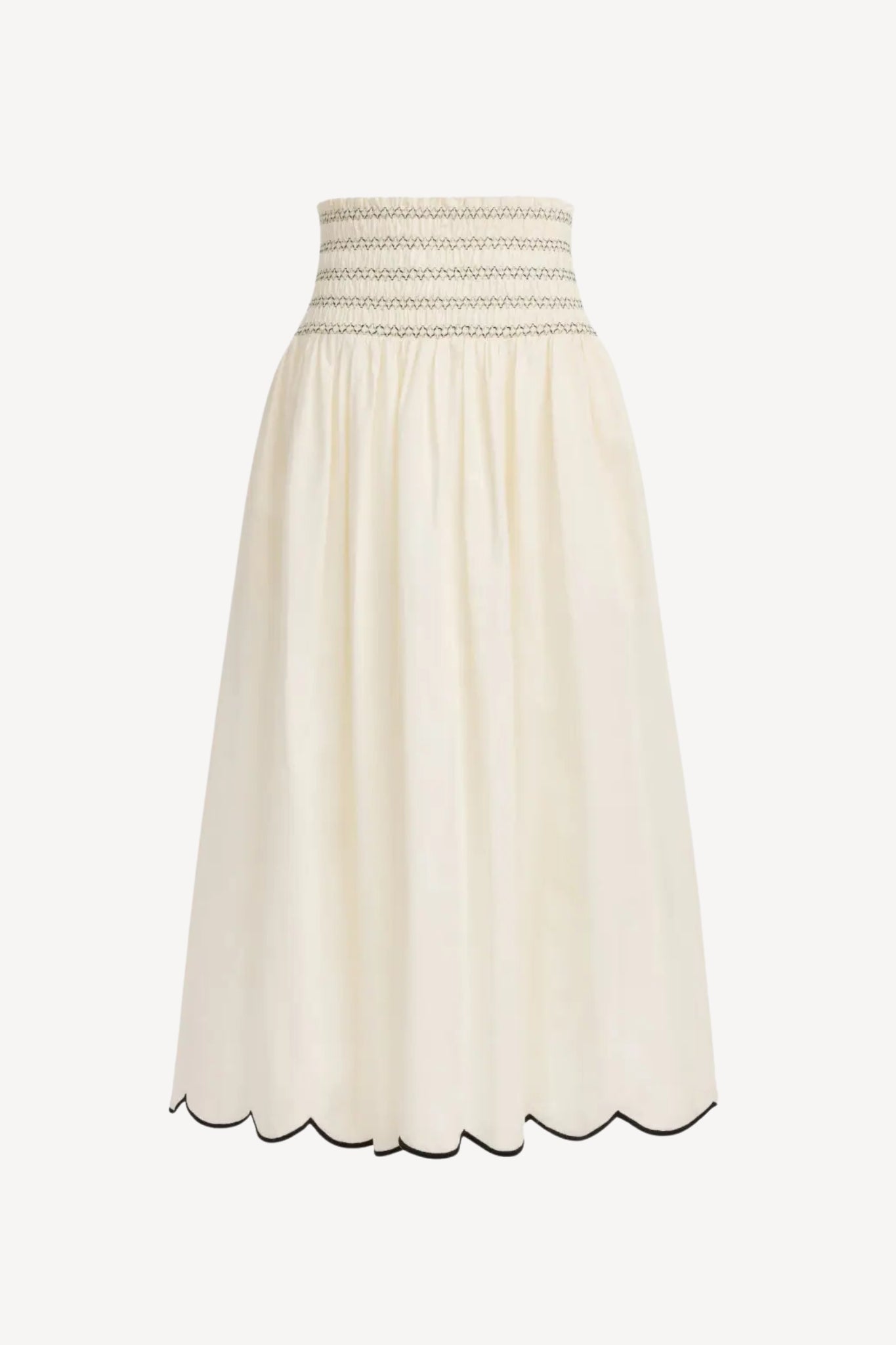 Elsa Smocked Waist Midi Skirt