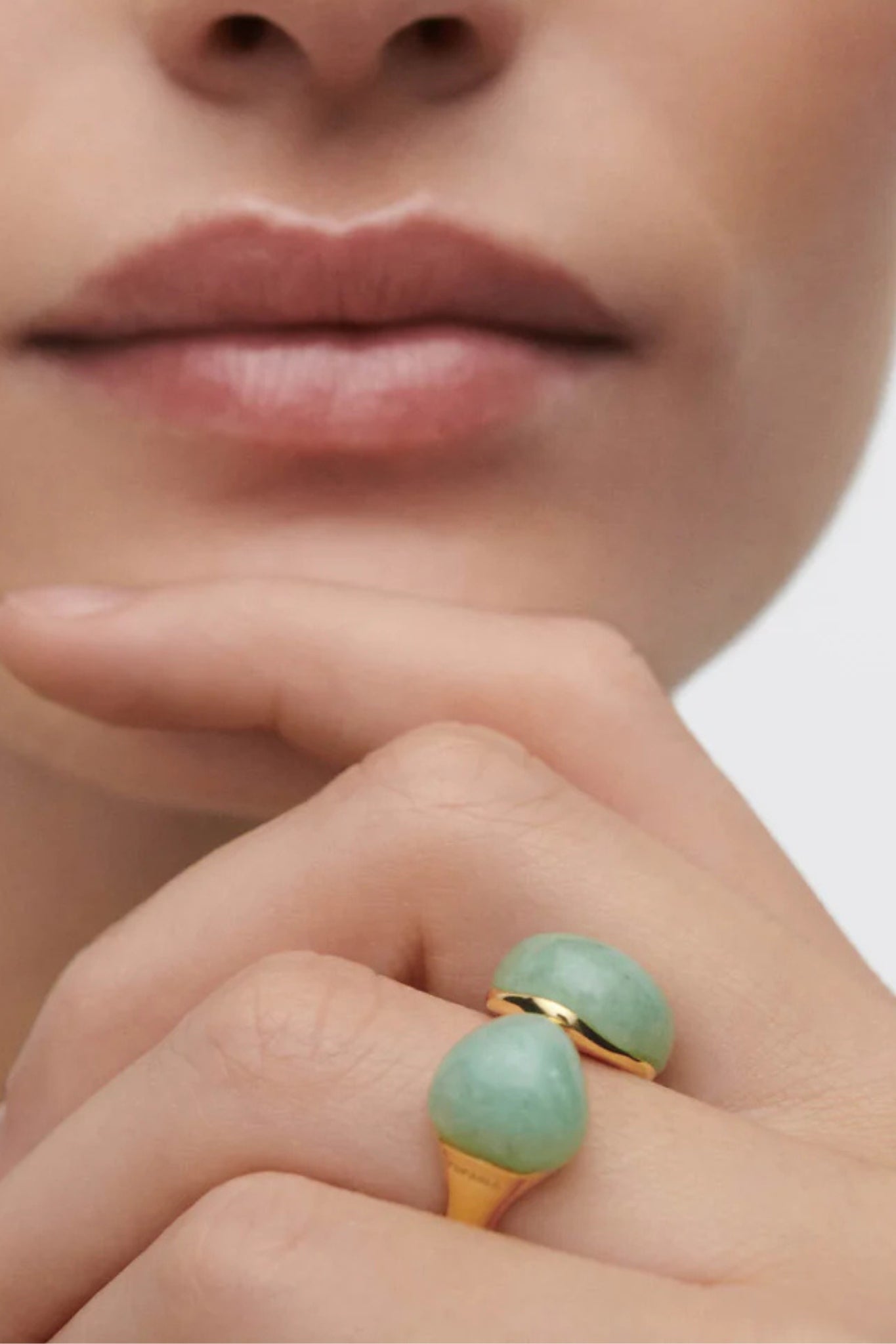 Green Aventurine Gravity Ring