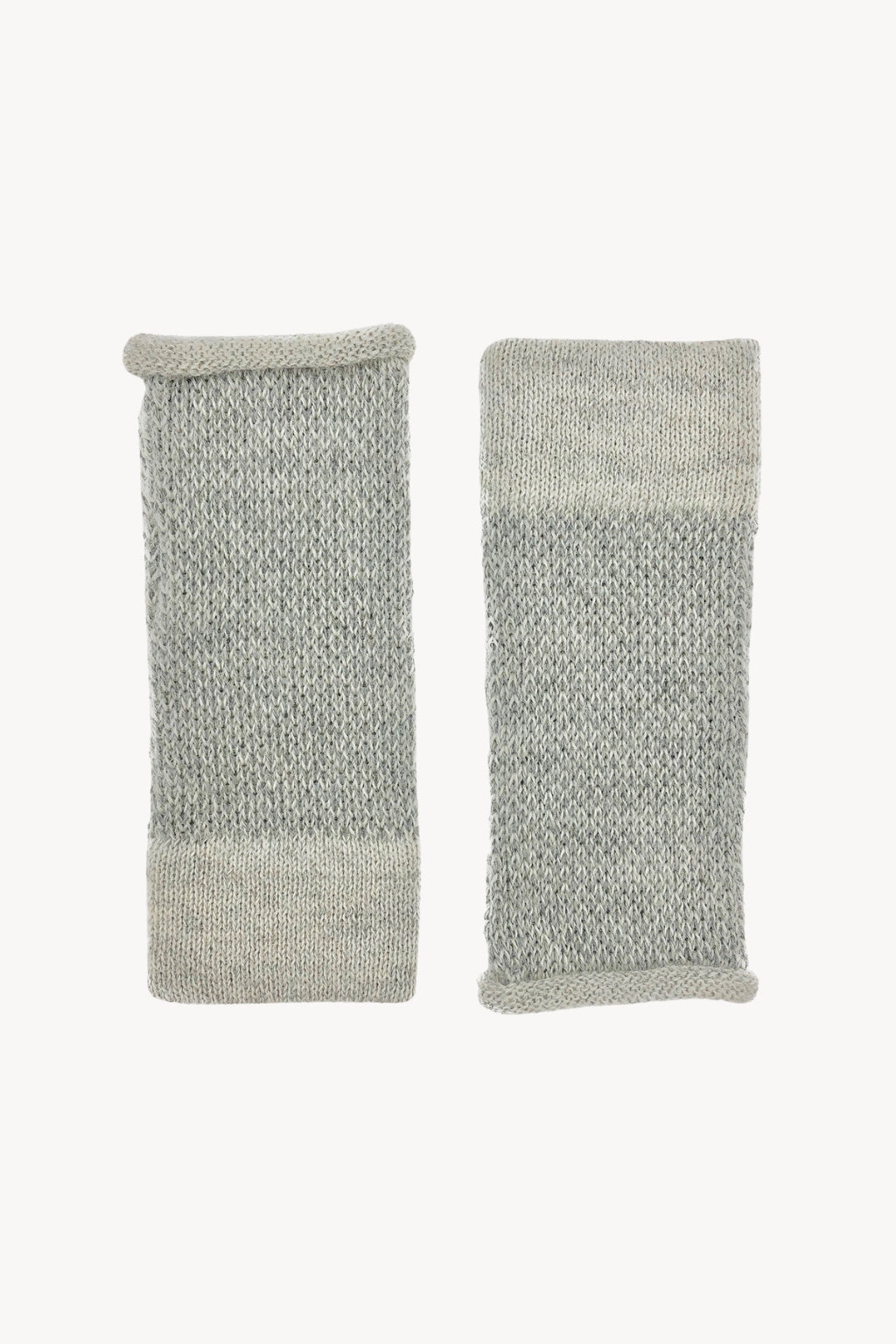 Gray Interwoven Alpaca Gloves