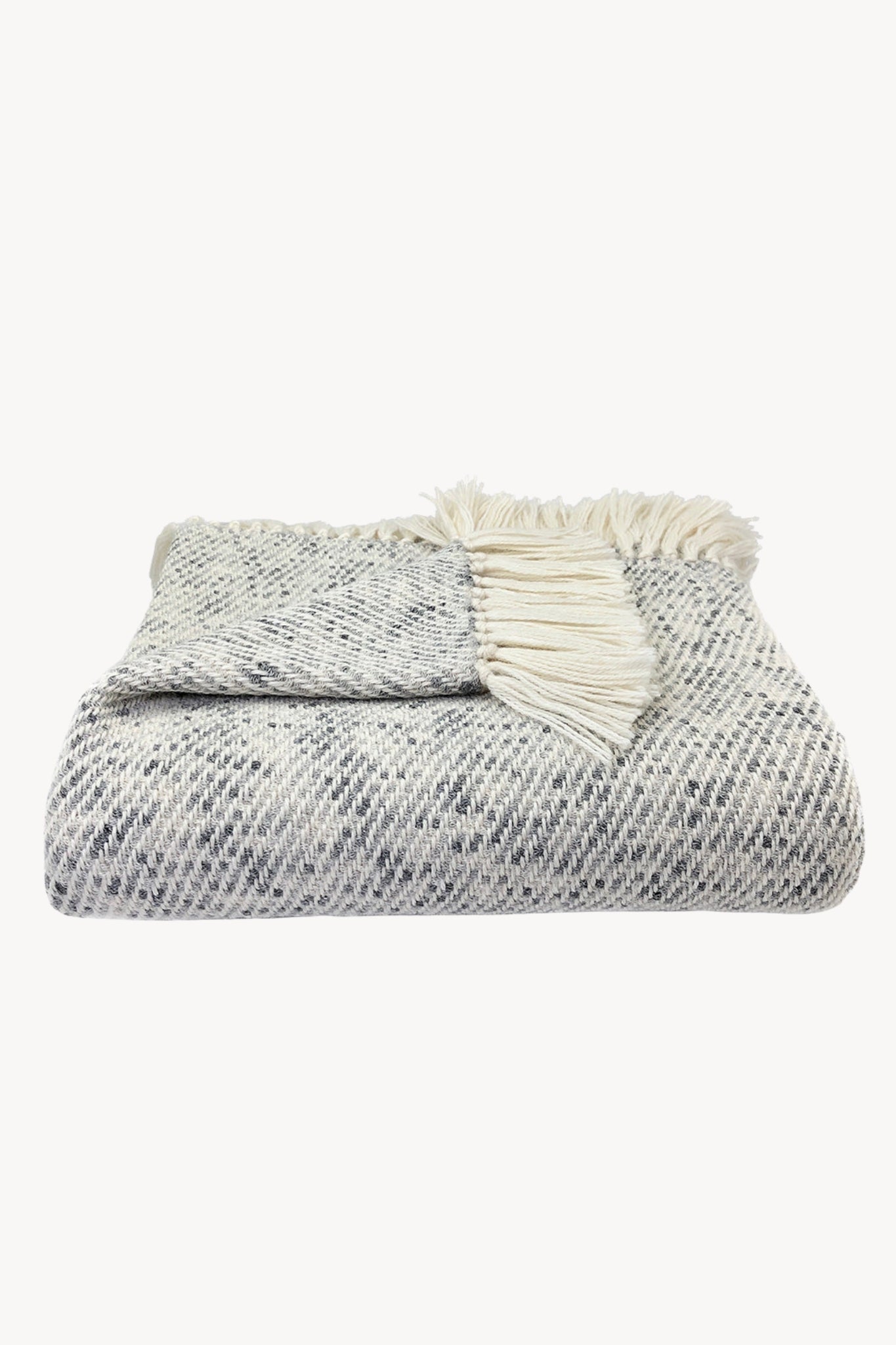 Heathered Gray Alpaca Throw