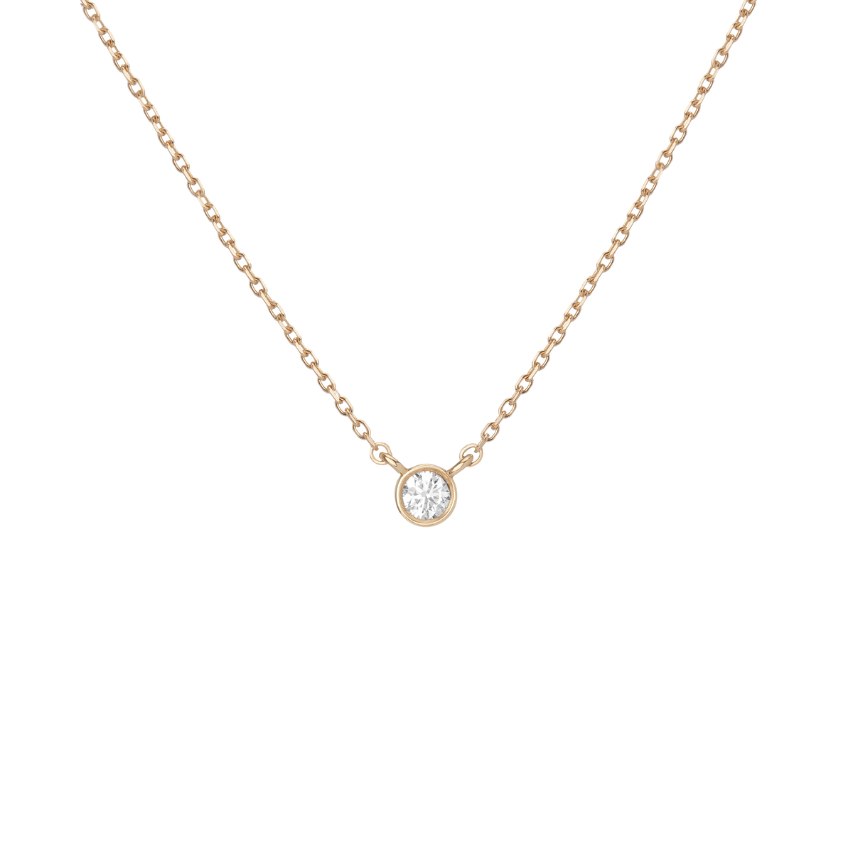 Medium Diamond Bezel Necklace