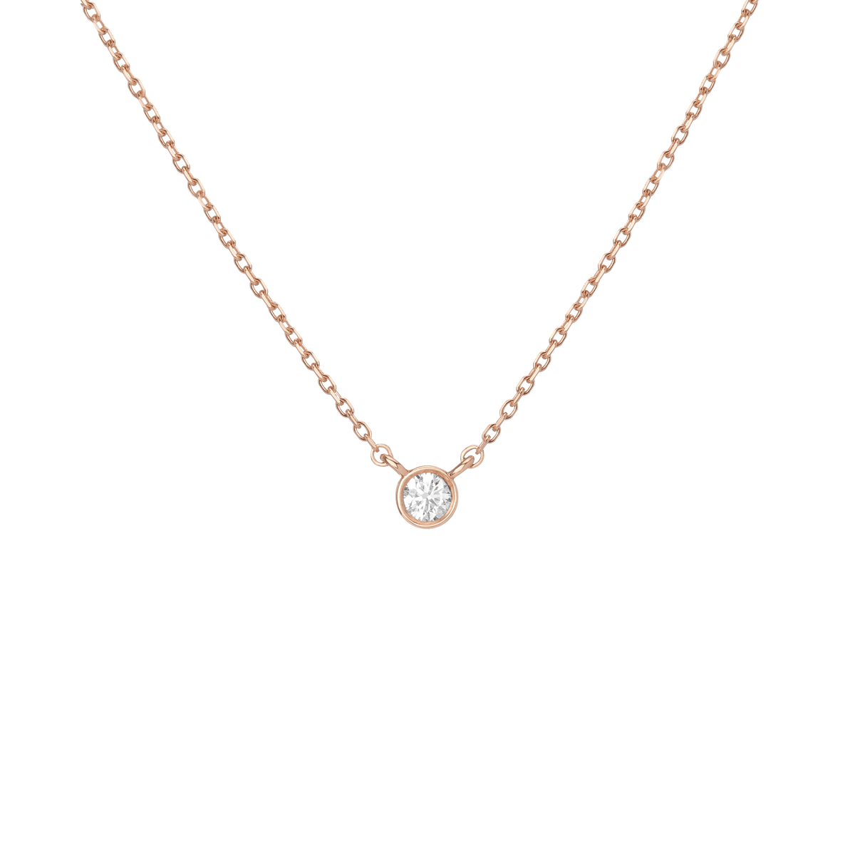 Medium Diamond Bezel Necklace