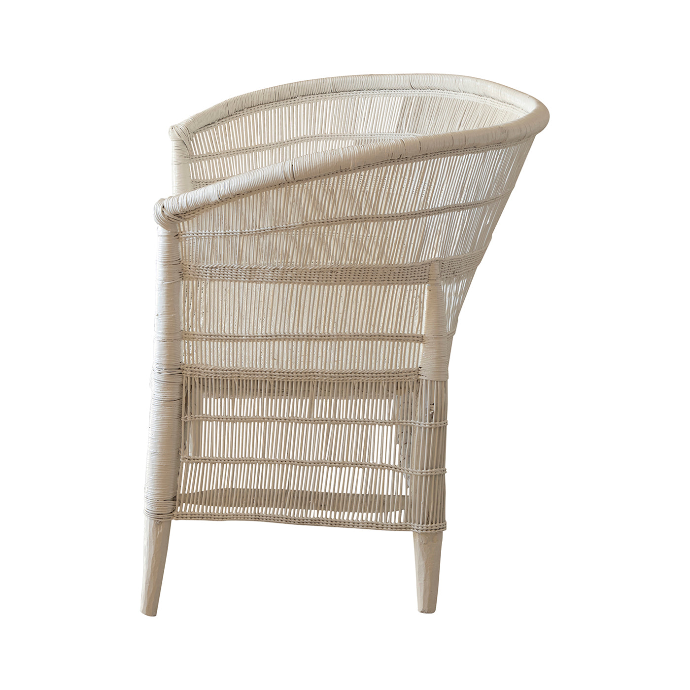 Malawi Cane Chair | White Handwoven in Malawi-3