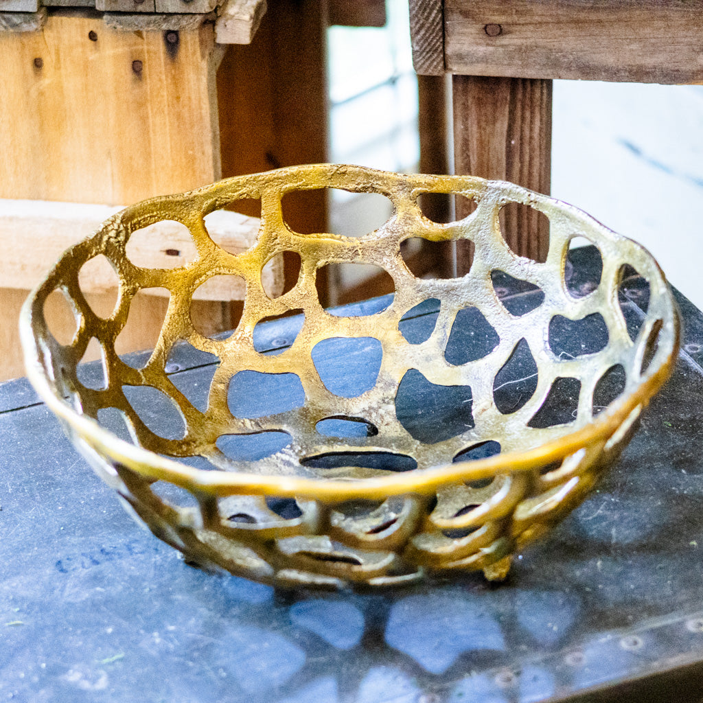 Metal Root Pattern Bowl
