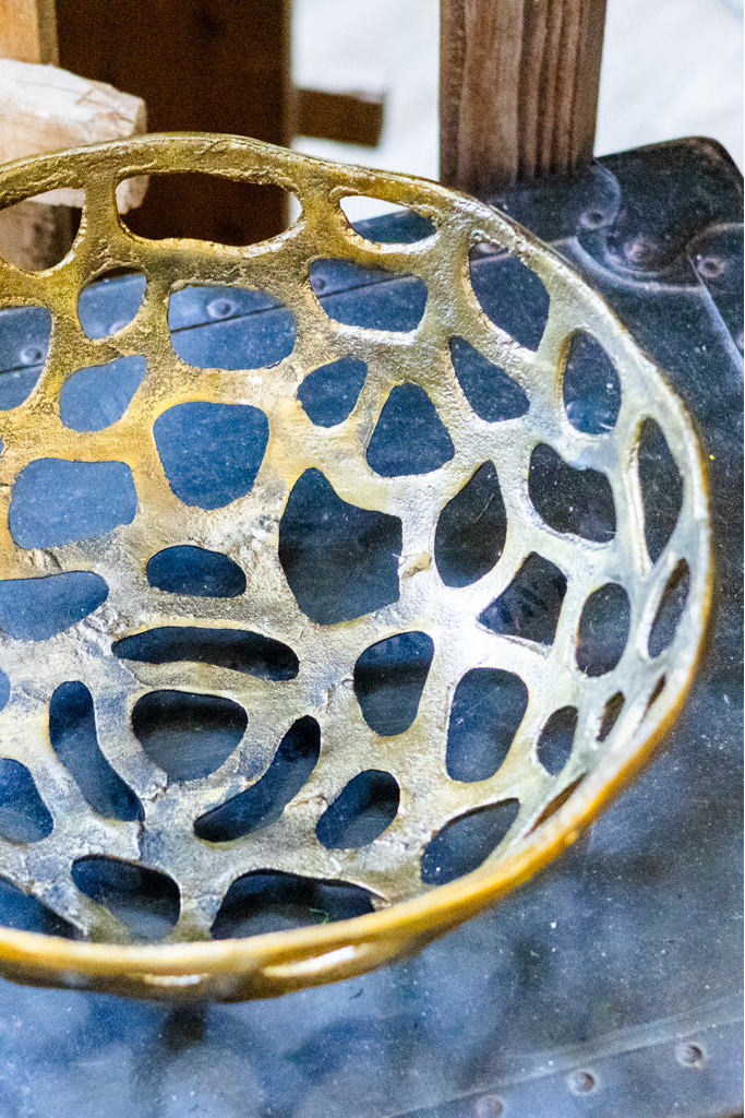 Metal Root Pattern Bowl