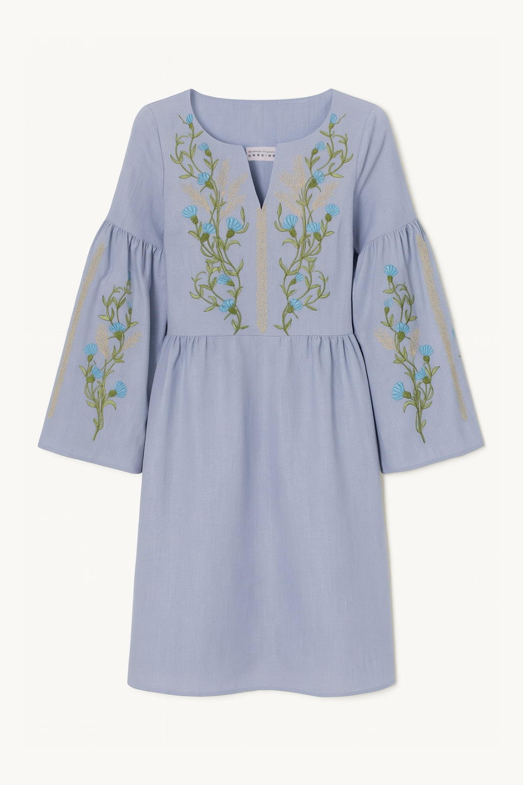 Spica Nettle Linen Embroidered Dress