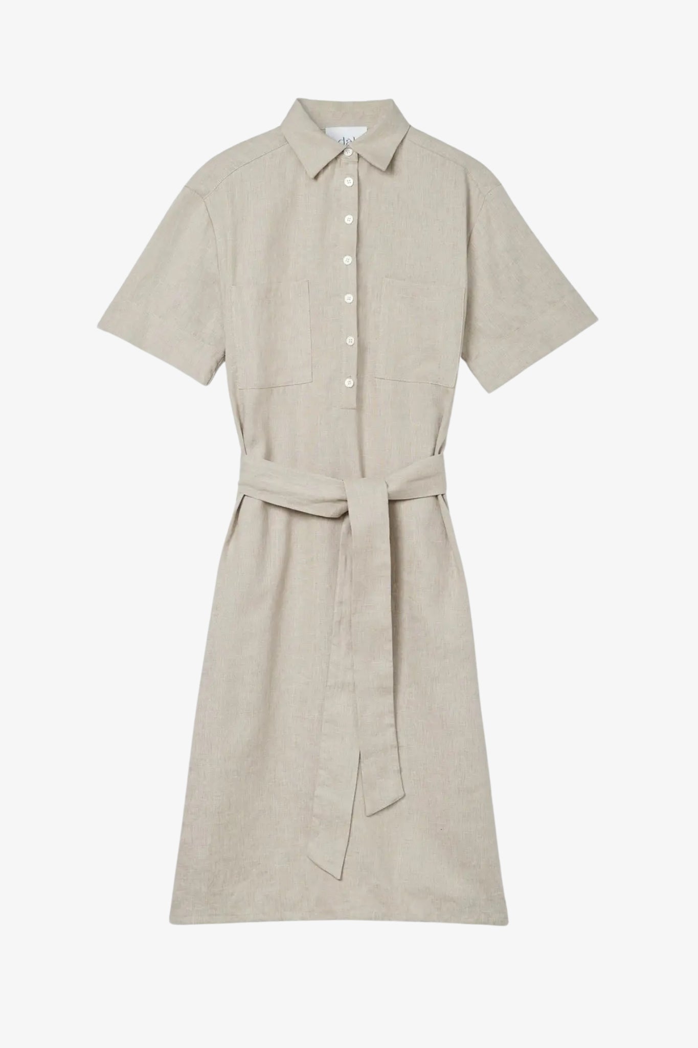 Linen Midi Shirtdress Linen Midi Shirtdress
